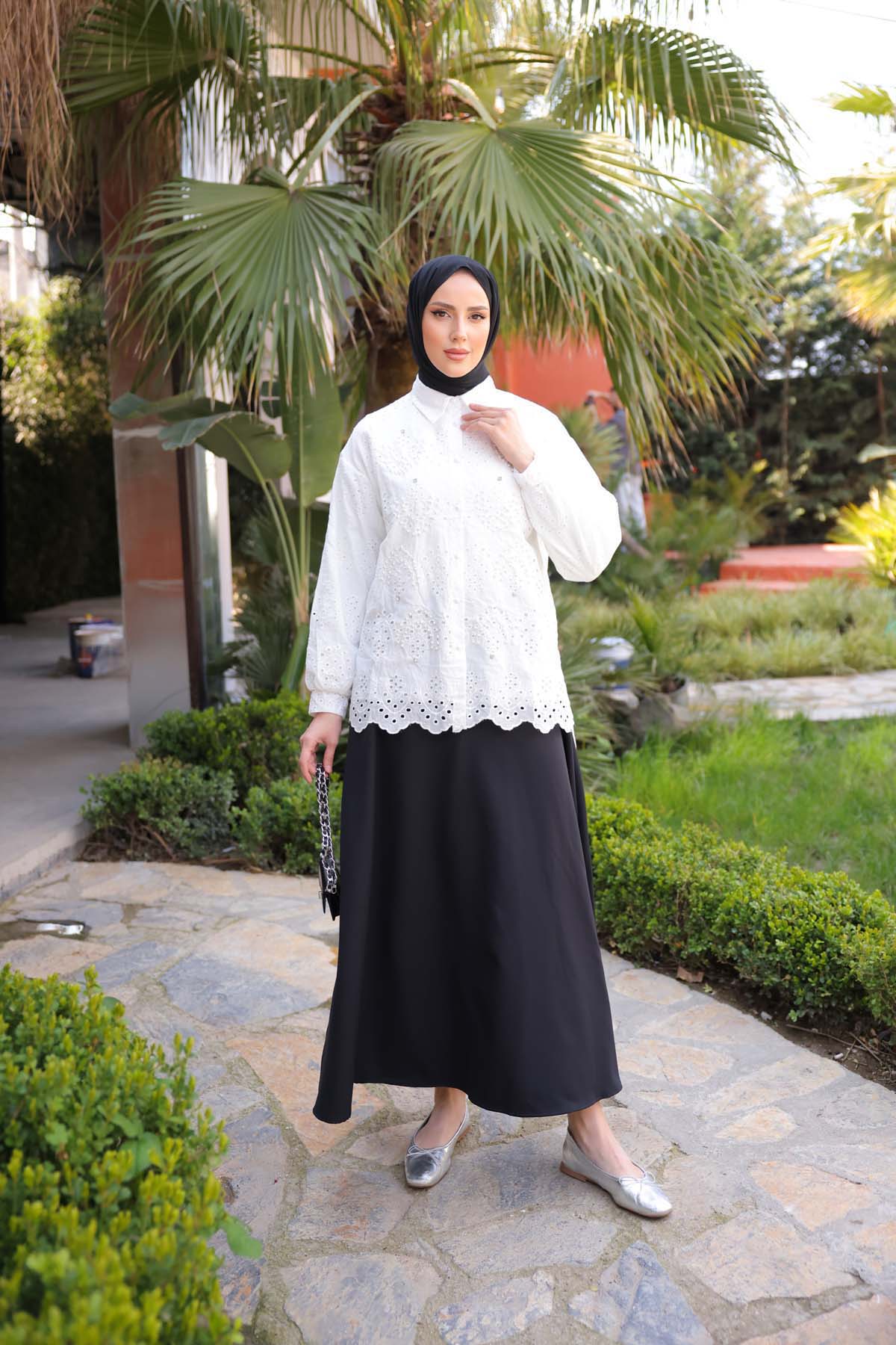 Brodeli İncili Tunik