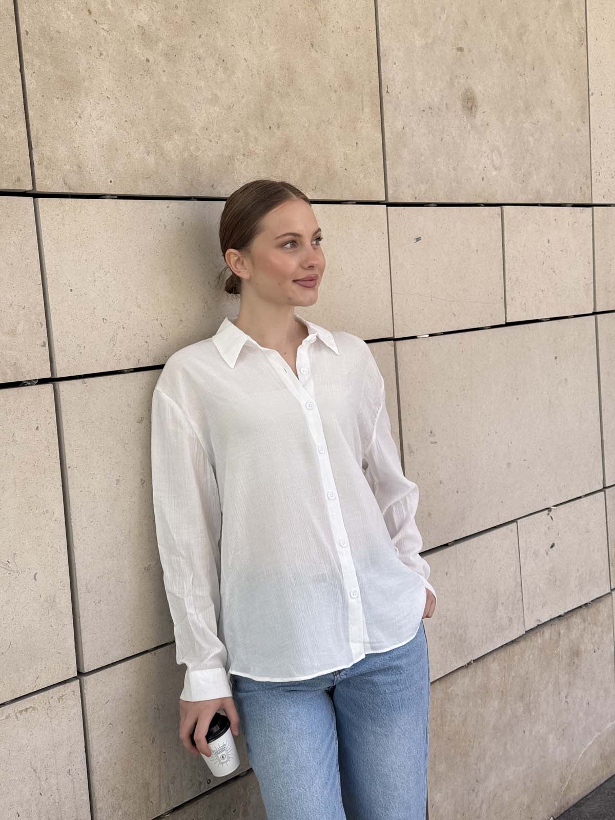 Önü  Kuş Nakışlı  Gömlek