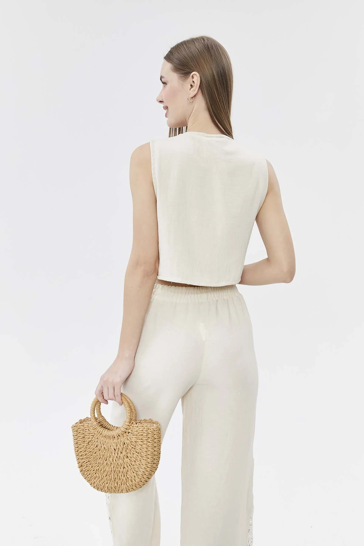 Brode Dantelli Kiton Gömlek Yelek