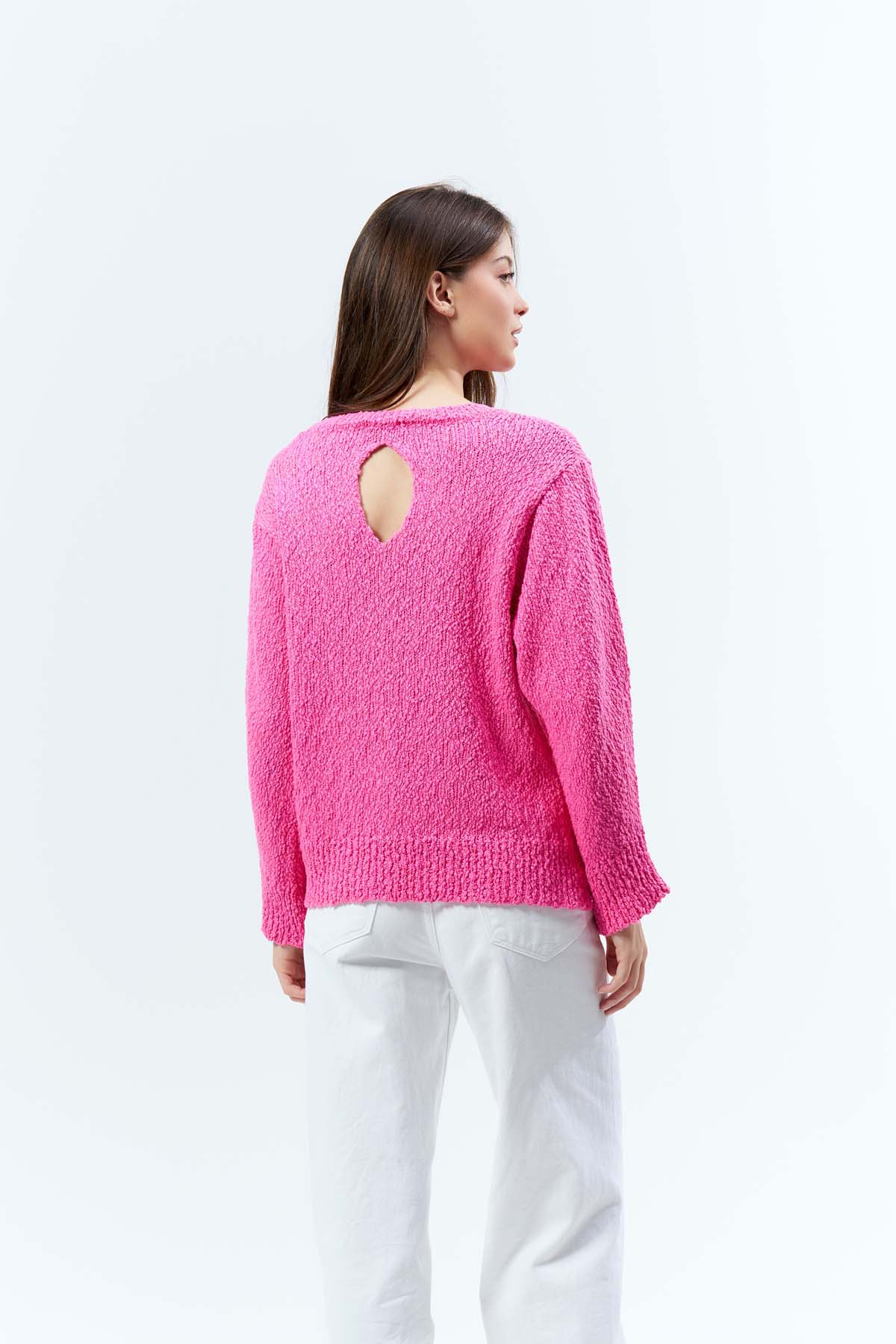 Pamuk Arka Dekolteli Kazak