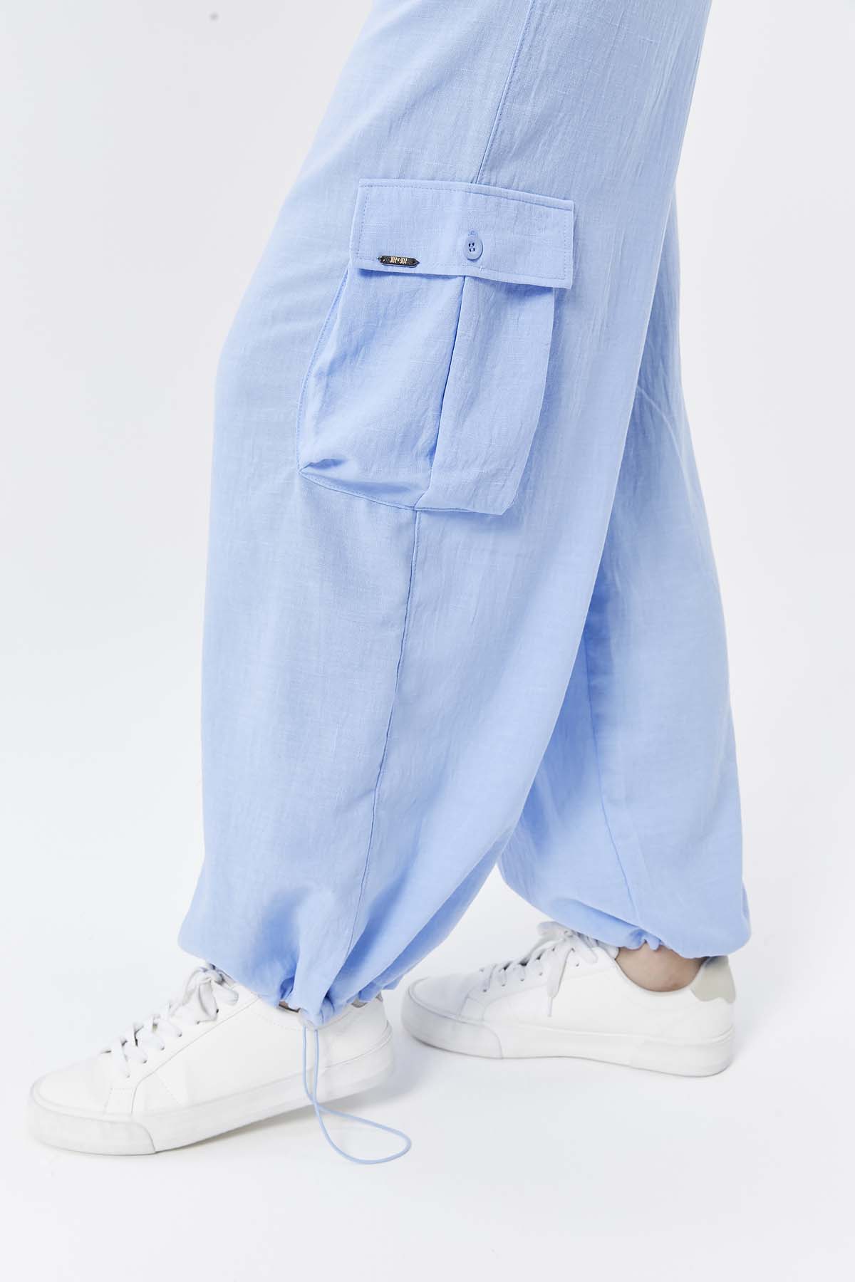 Geniş Kalıp Cepli Eşofman Altı  Pantolon