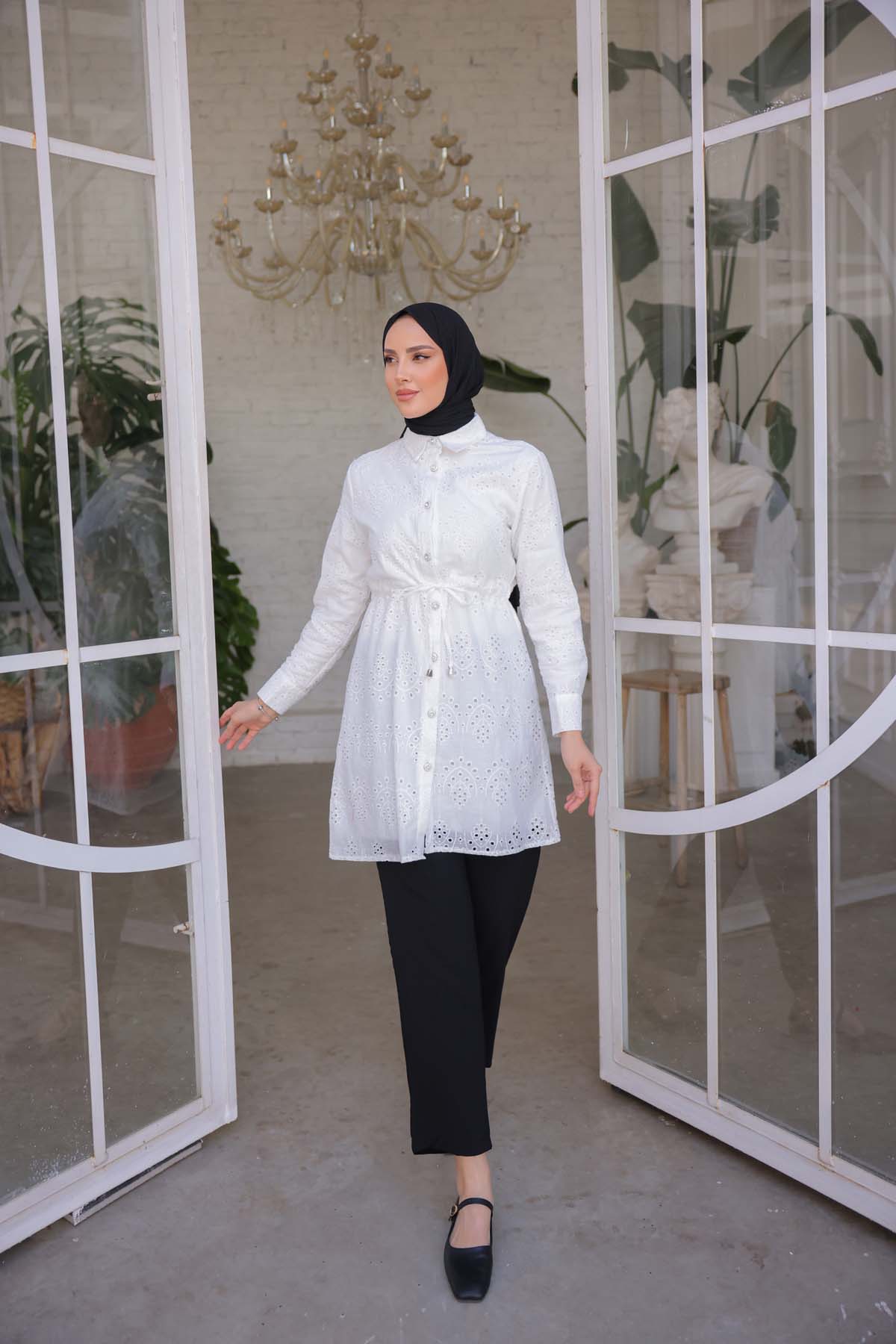 Beli Bağcıklı Tunik