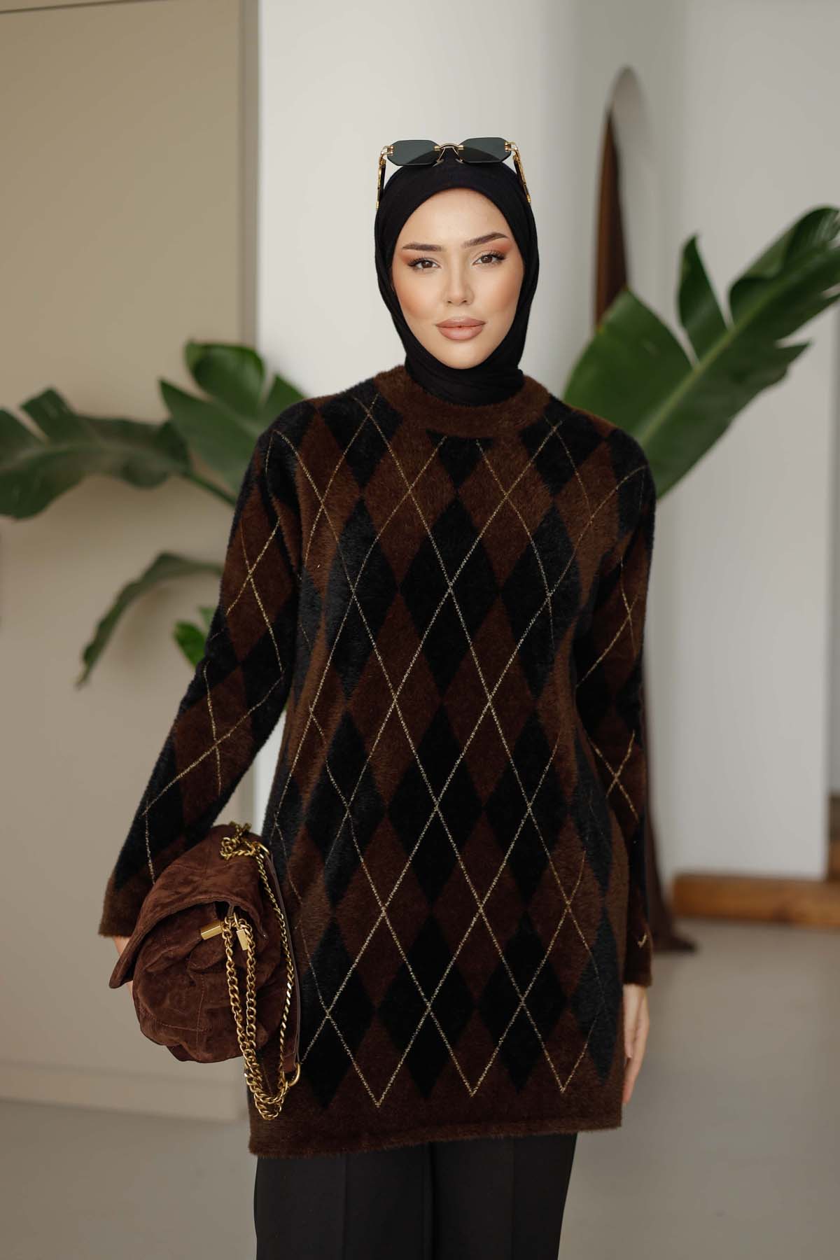 Baklava Desen Simli Tunik