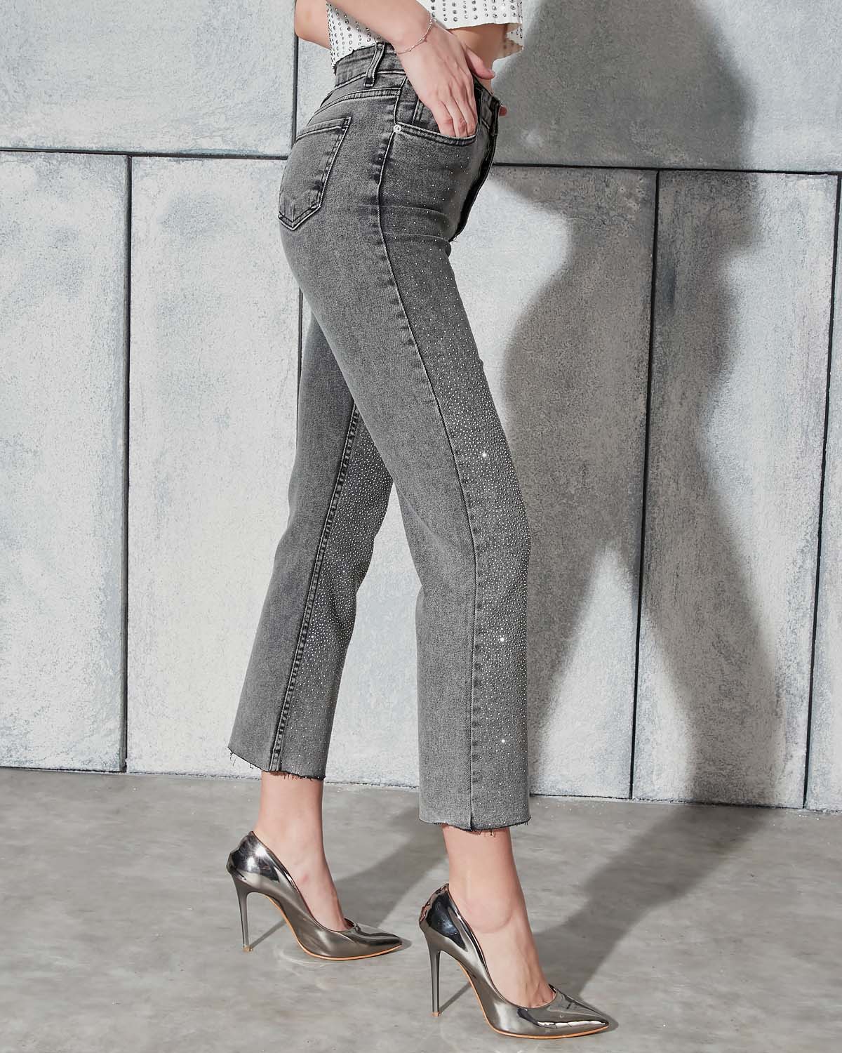 Taşlı Kot Pantolon