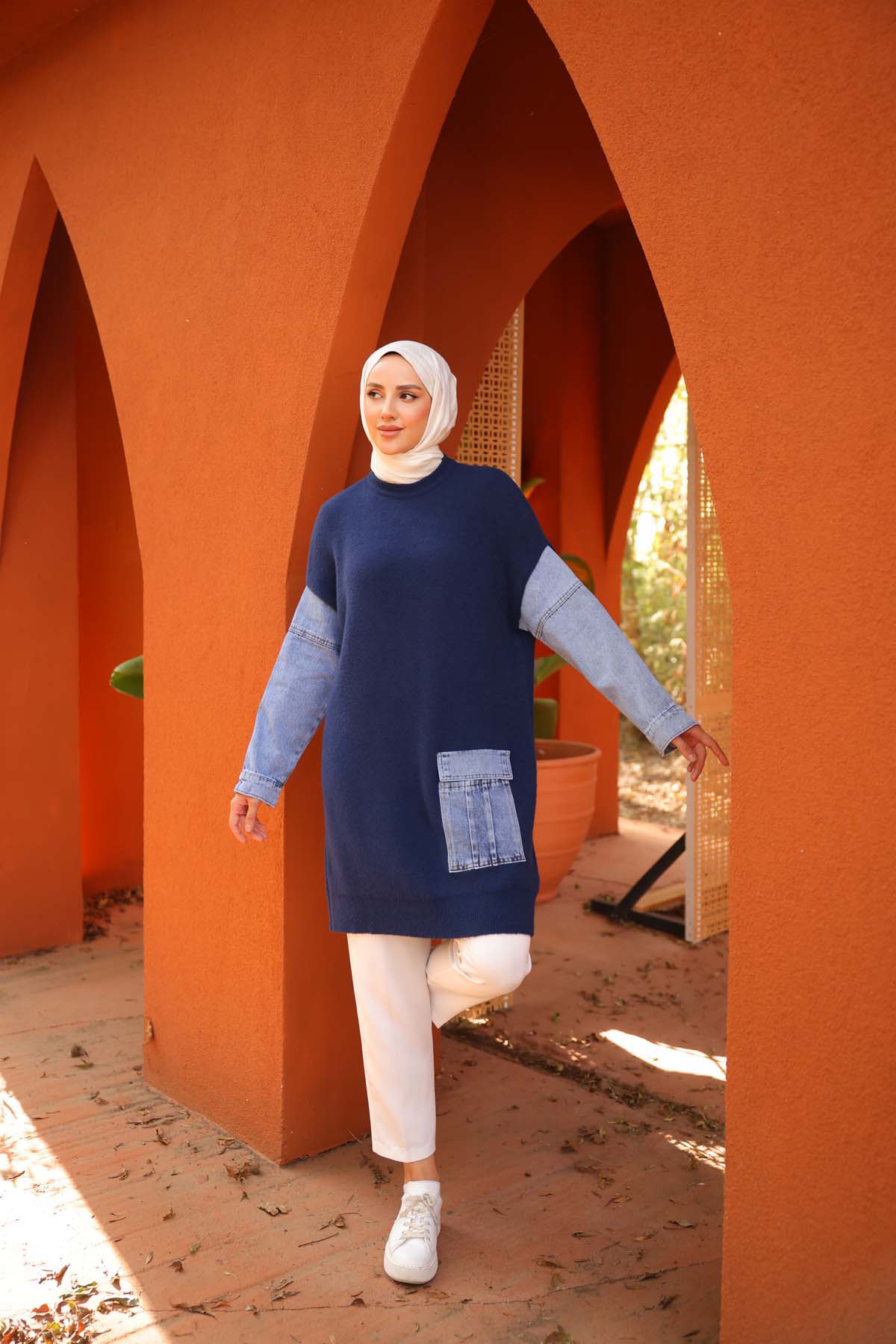 Angora Kot Kollu Kot Cepli Tunik