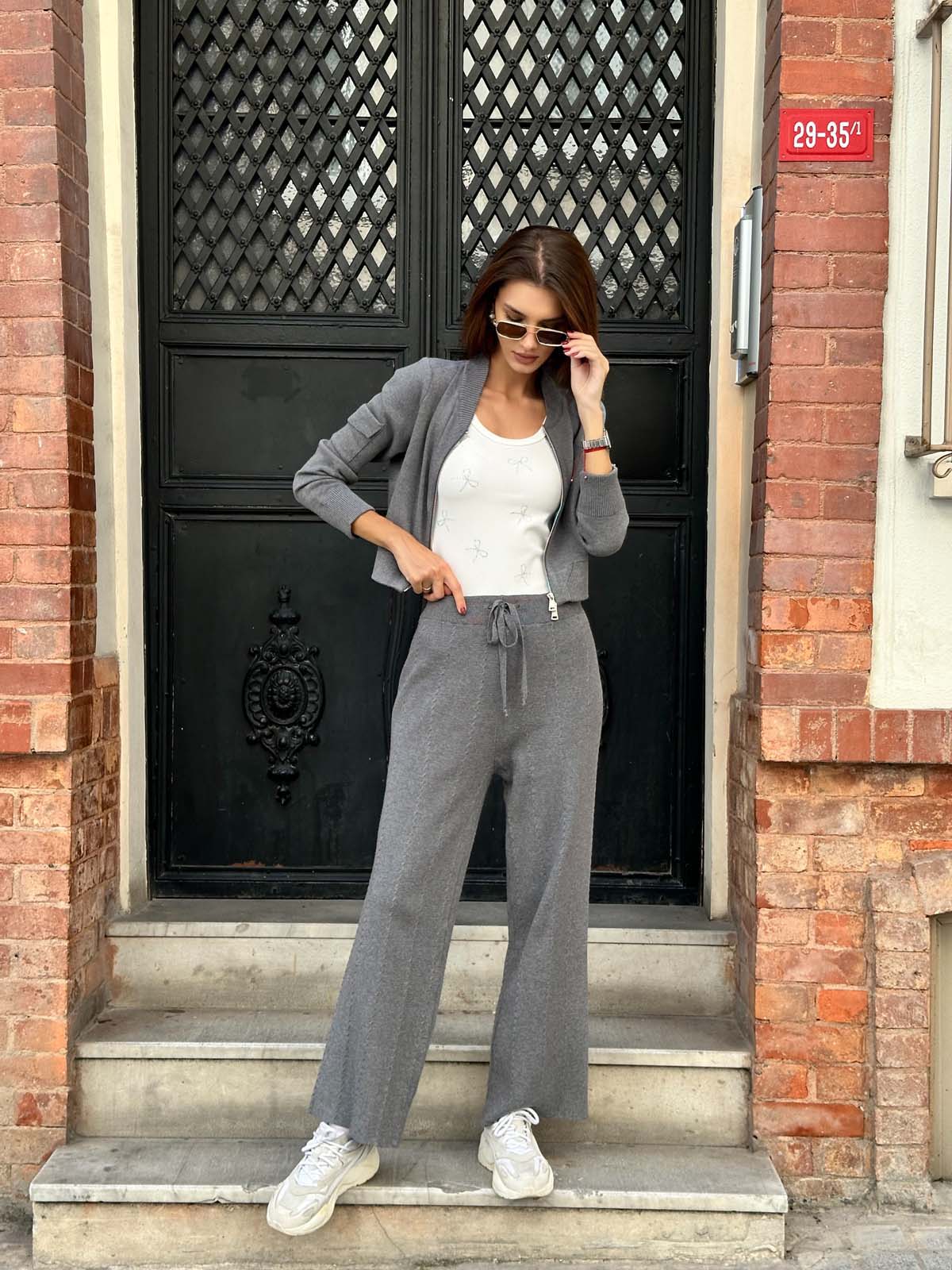 Korsman Saçlı İnce Fitilli Pantolon