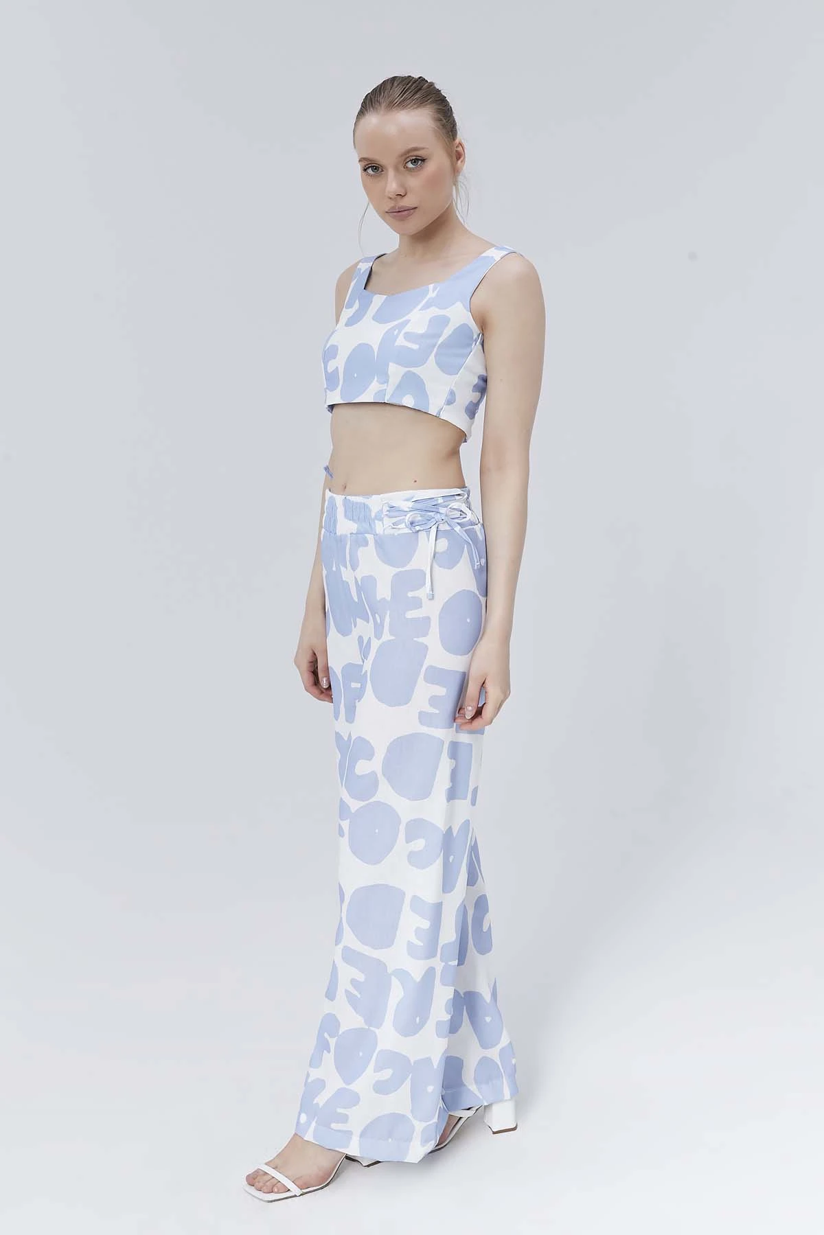 Dijital Baskılı Keten Takım