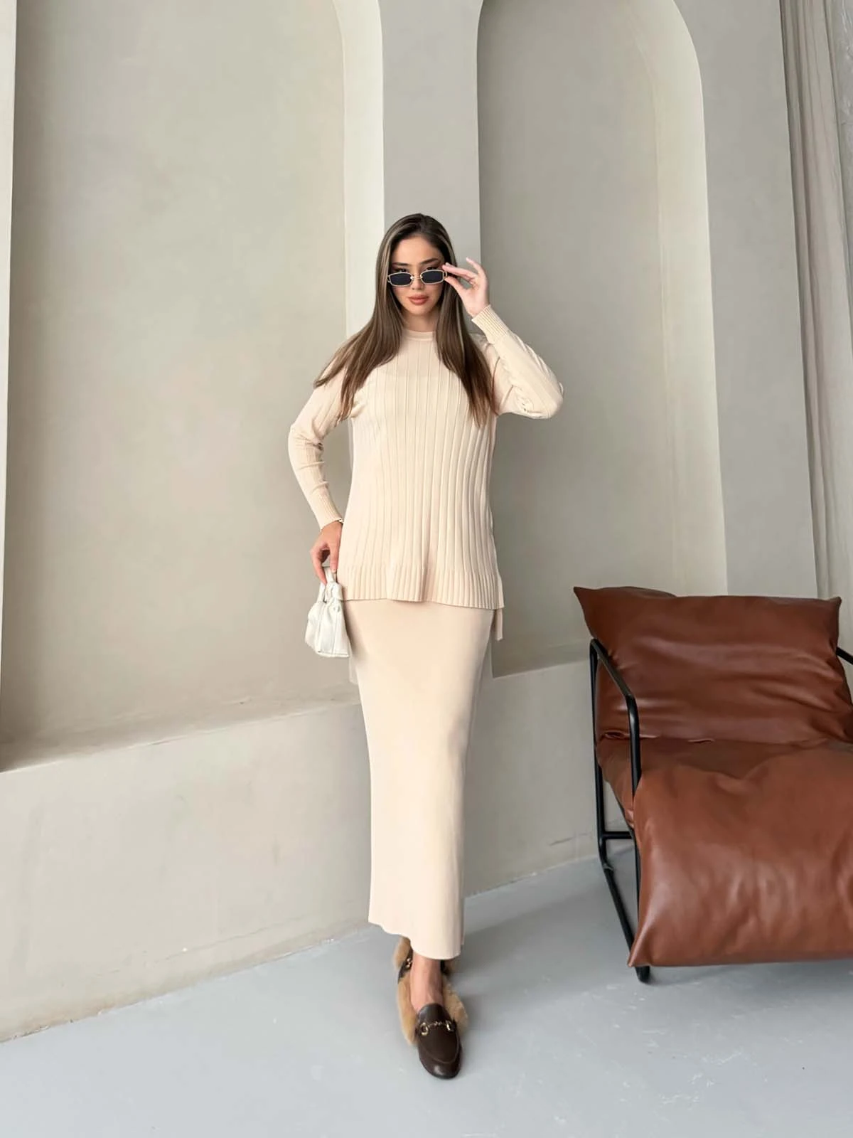 Rayon  Üstü Kalın Fitilli Balık Etekli  İkili  Takım