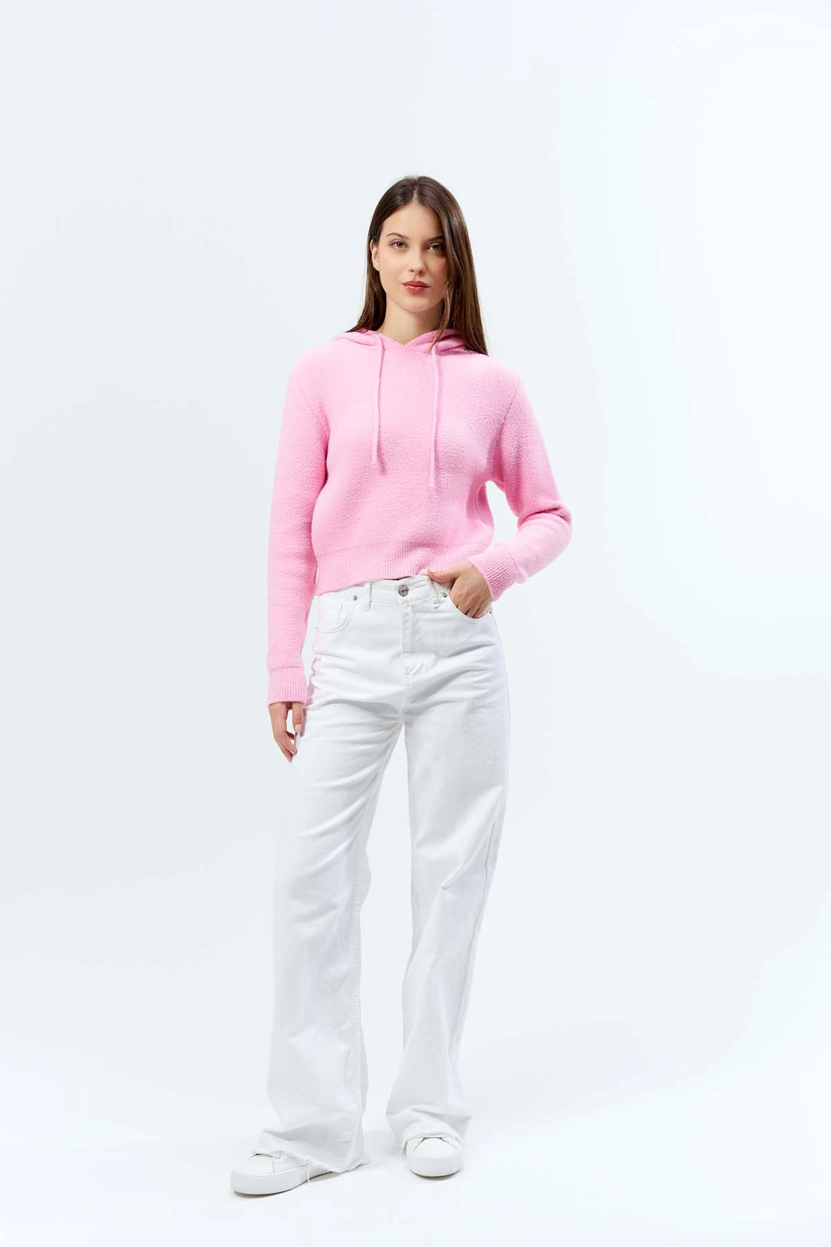 Angora Kapüşonlu Kazak