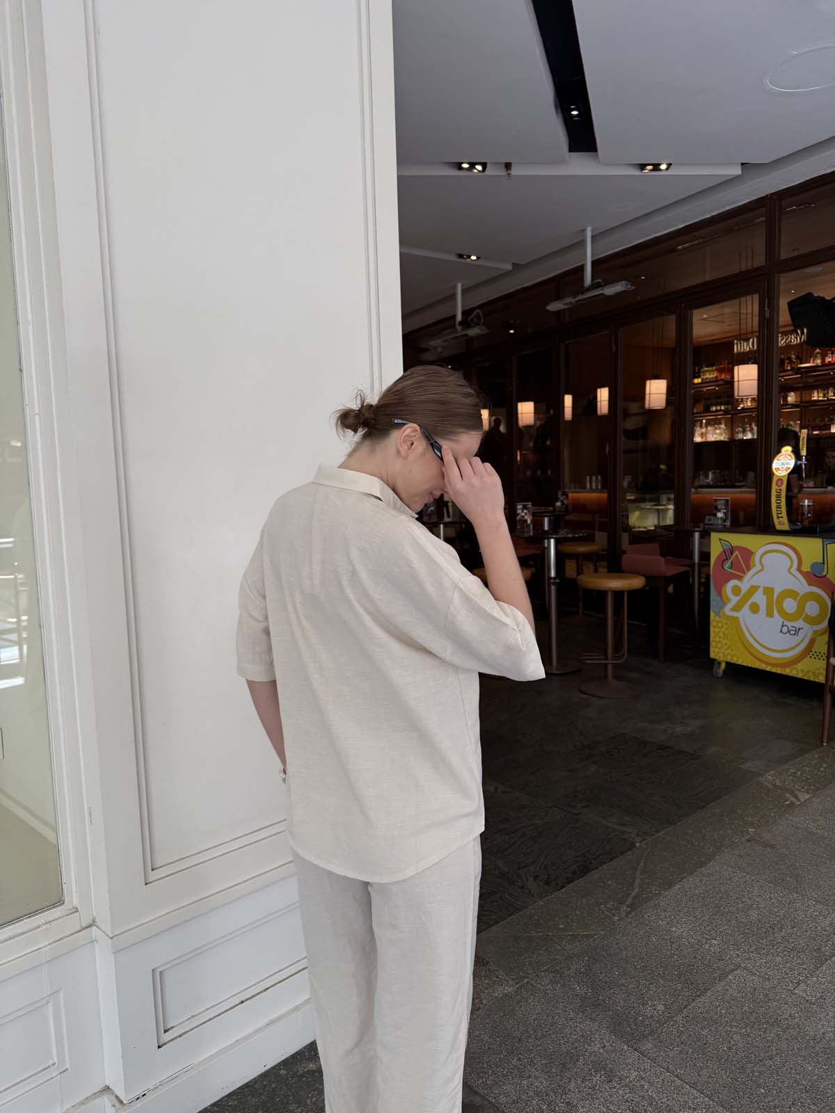 Keten Kısa Kollu Gömlek