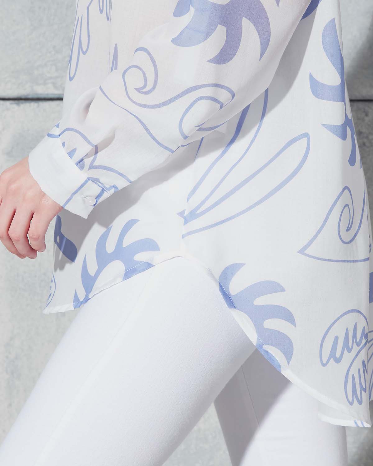 Digital Baskılı(Mavi Kuş) Gömlek