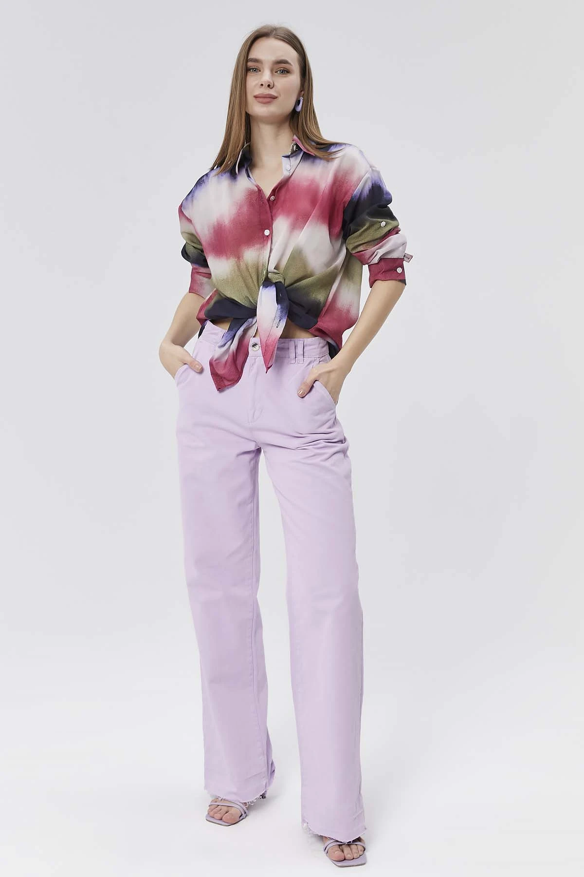 Batik Desen Geniş Kalıp Gömlek