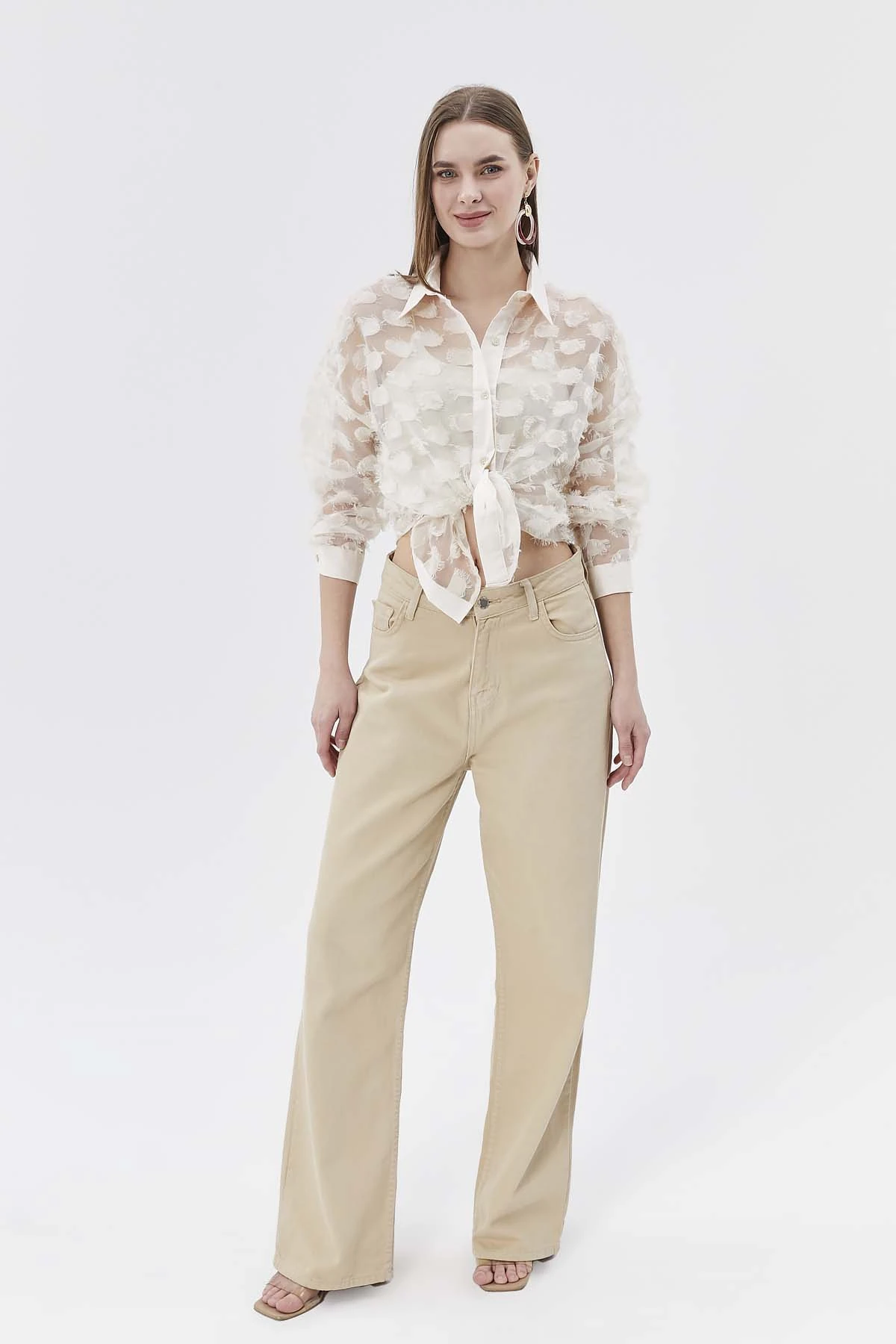 Kesmeli Organze Gömlek