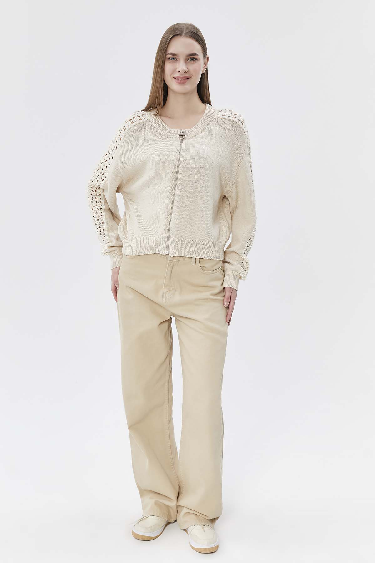 Kolları Delikli İtalyan Kol Hırka