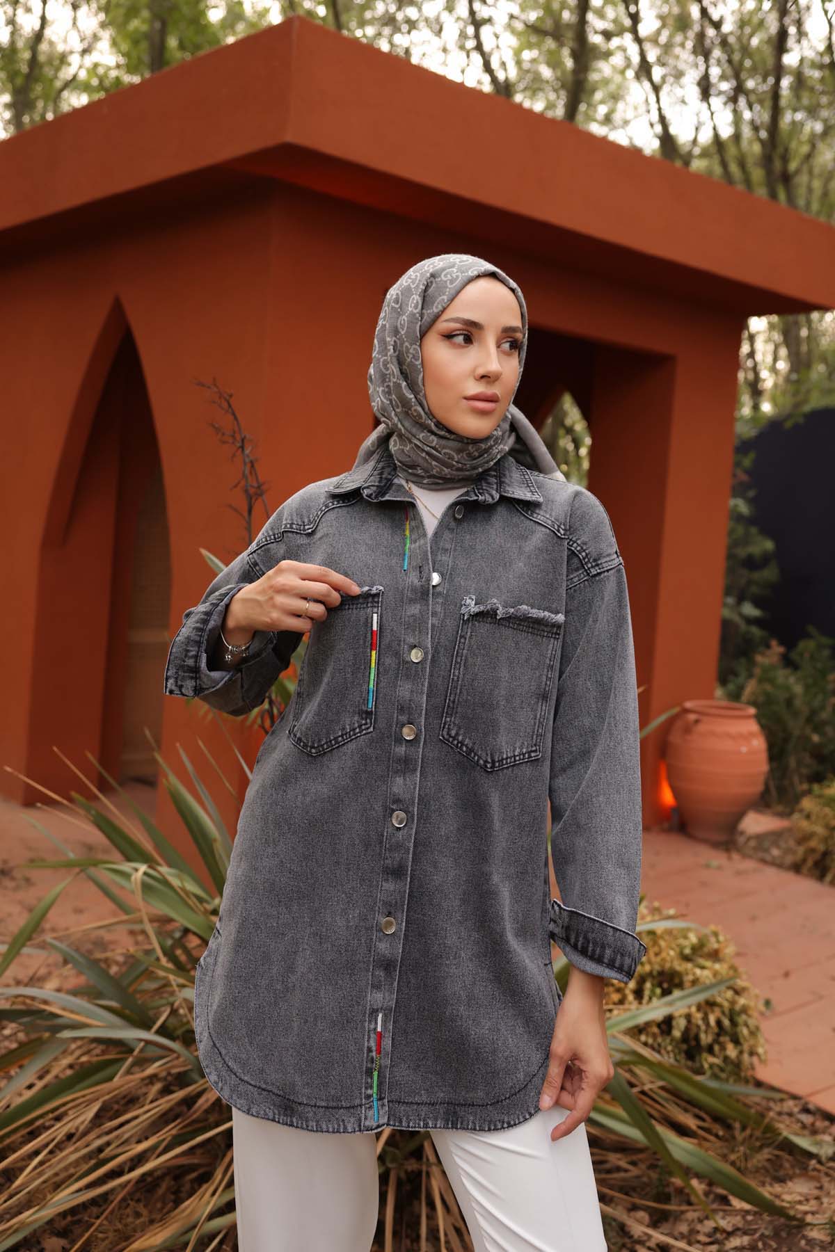 Kot Göğüs Çift Cepli Ceket