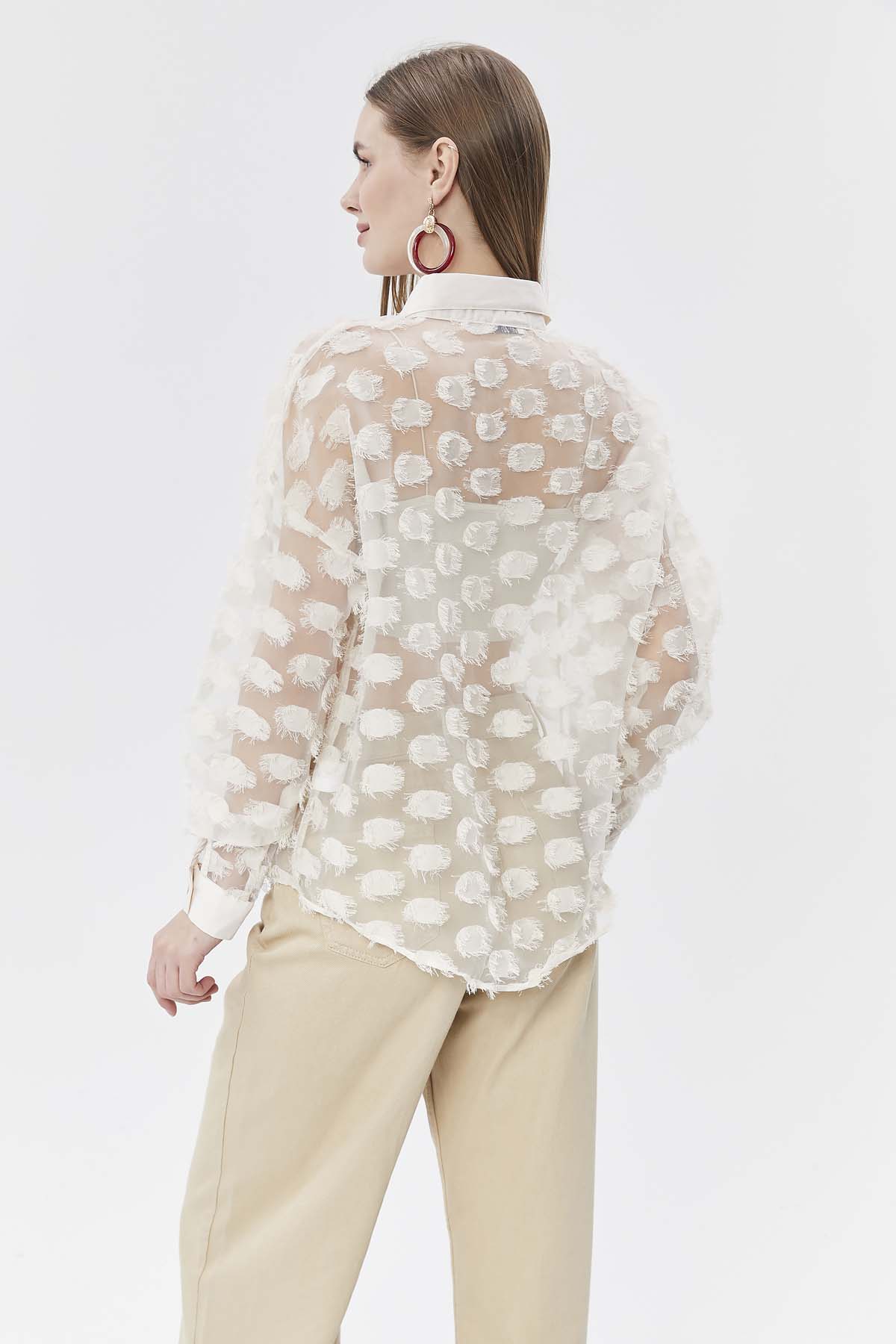 Kesmeli Organze Gömlek