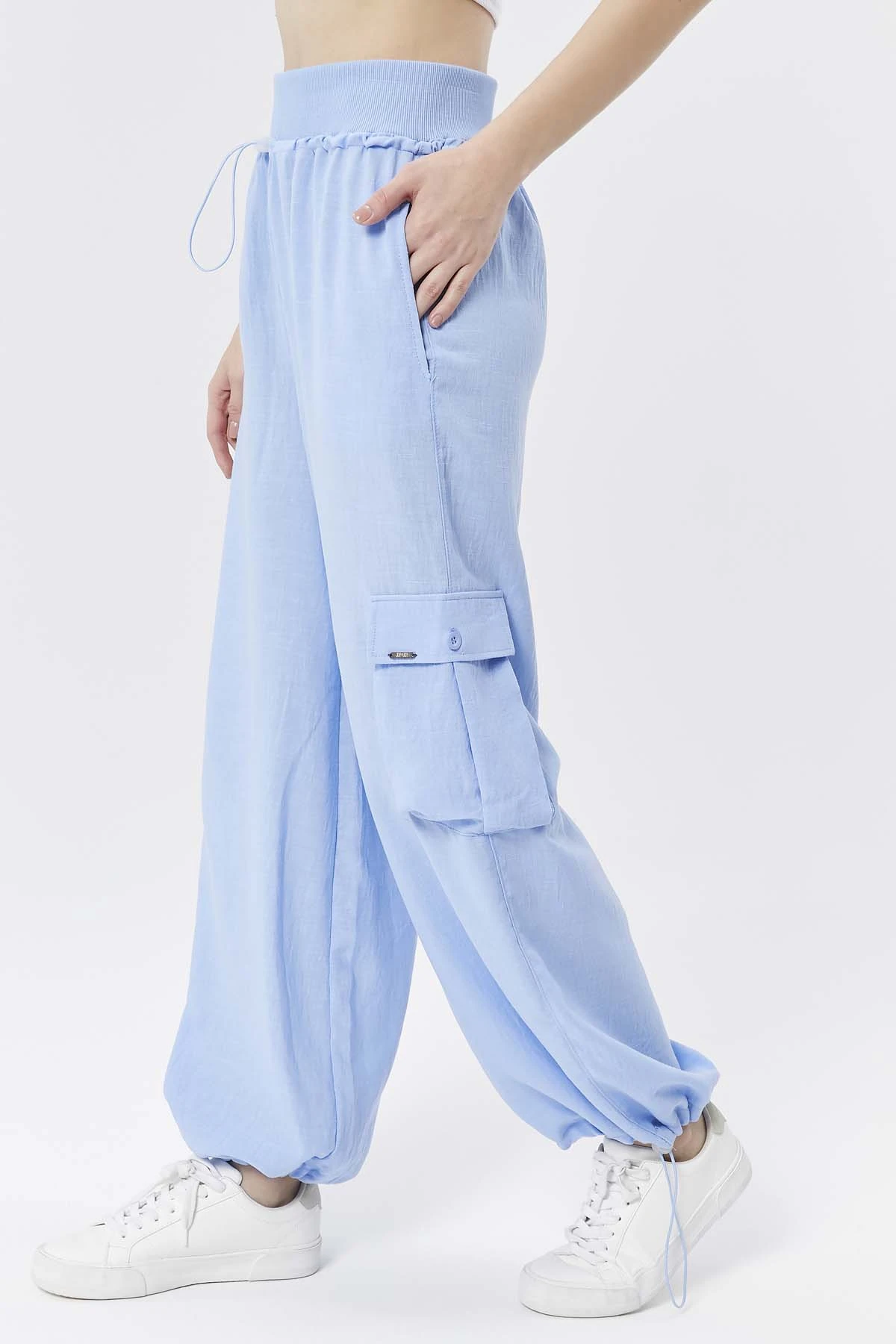 Geniş Kalıp Cepli Eşofman Altı  Pantolon