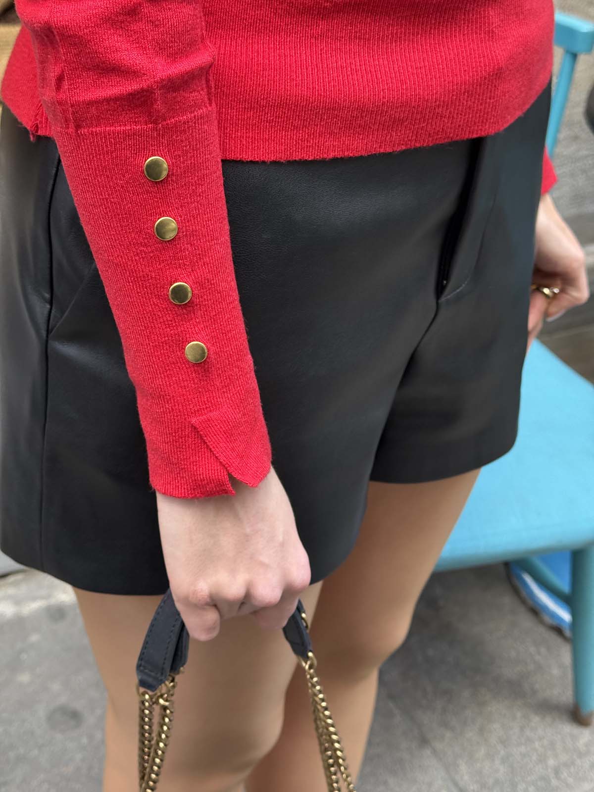 Korspan  Yarım  Balıkçı  Kolu Düğmeli Kazak