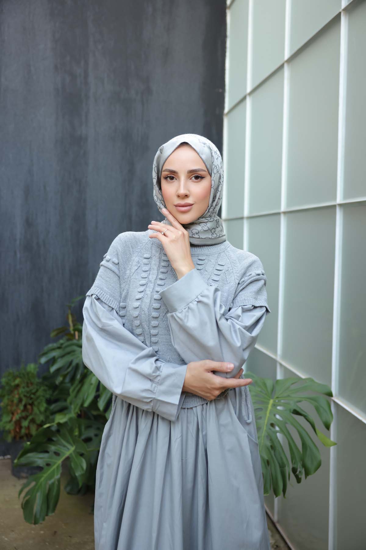 Kısa Kazak & Cepli Elbise