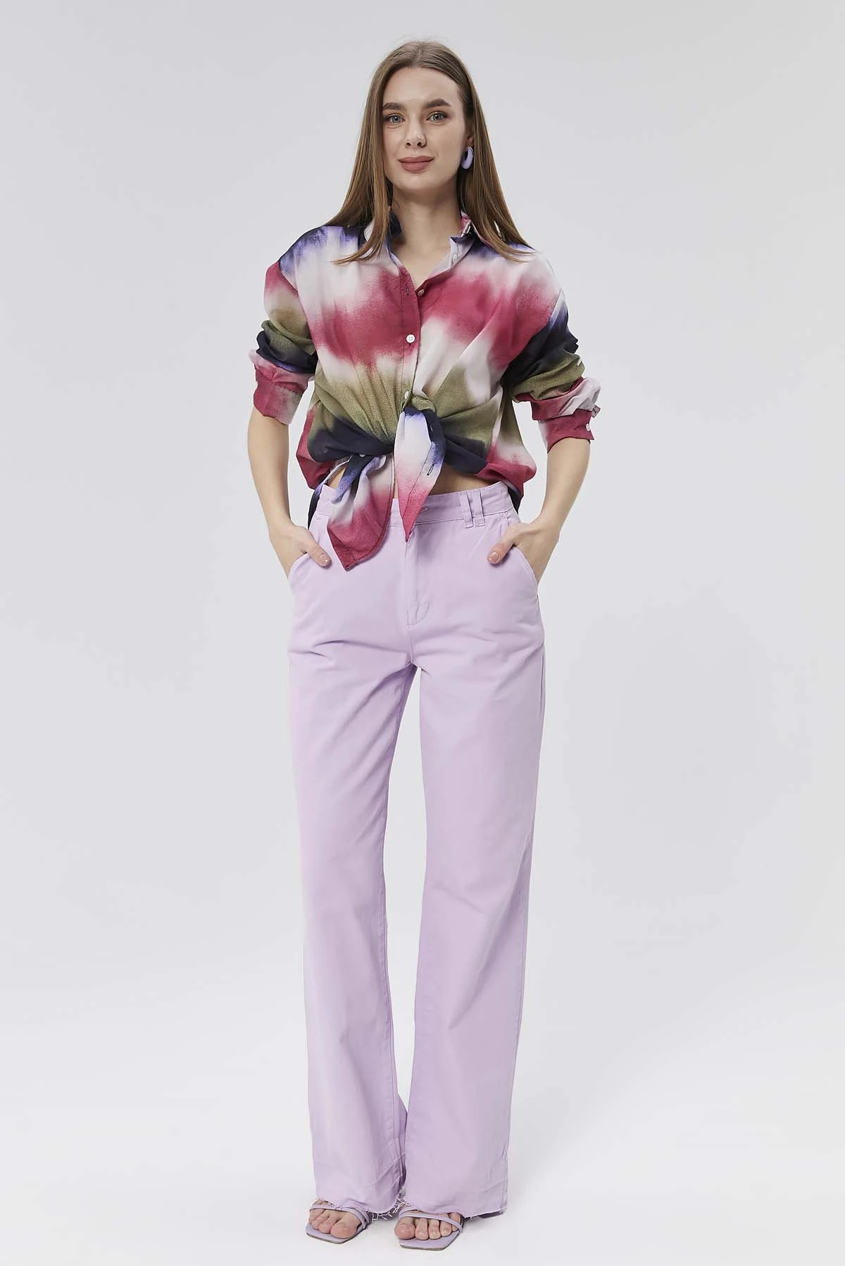 Batik Desen Geniş Kalıp Gömlek