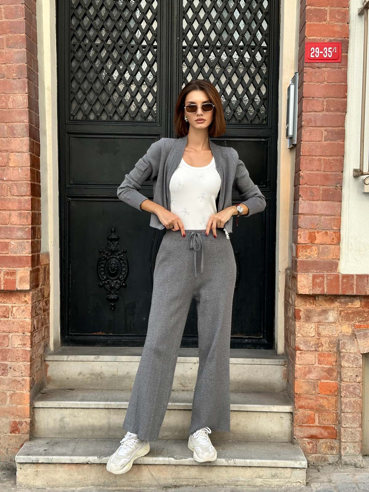 Korsman Saçlı İnce Fitilli Pantolon