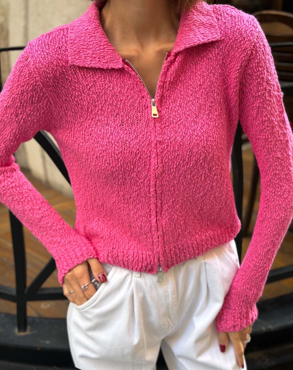 Pamuk Gömlek Yaka Hırka