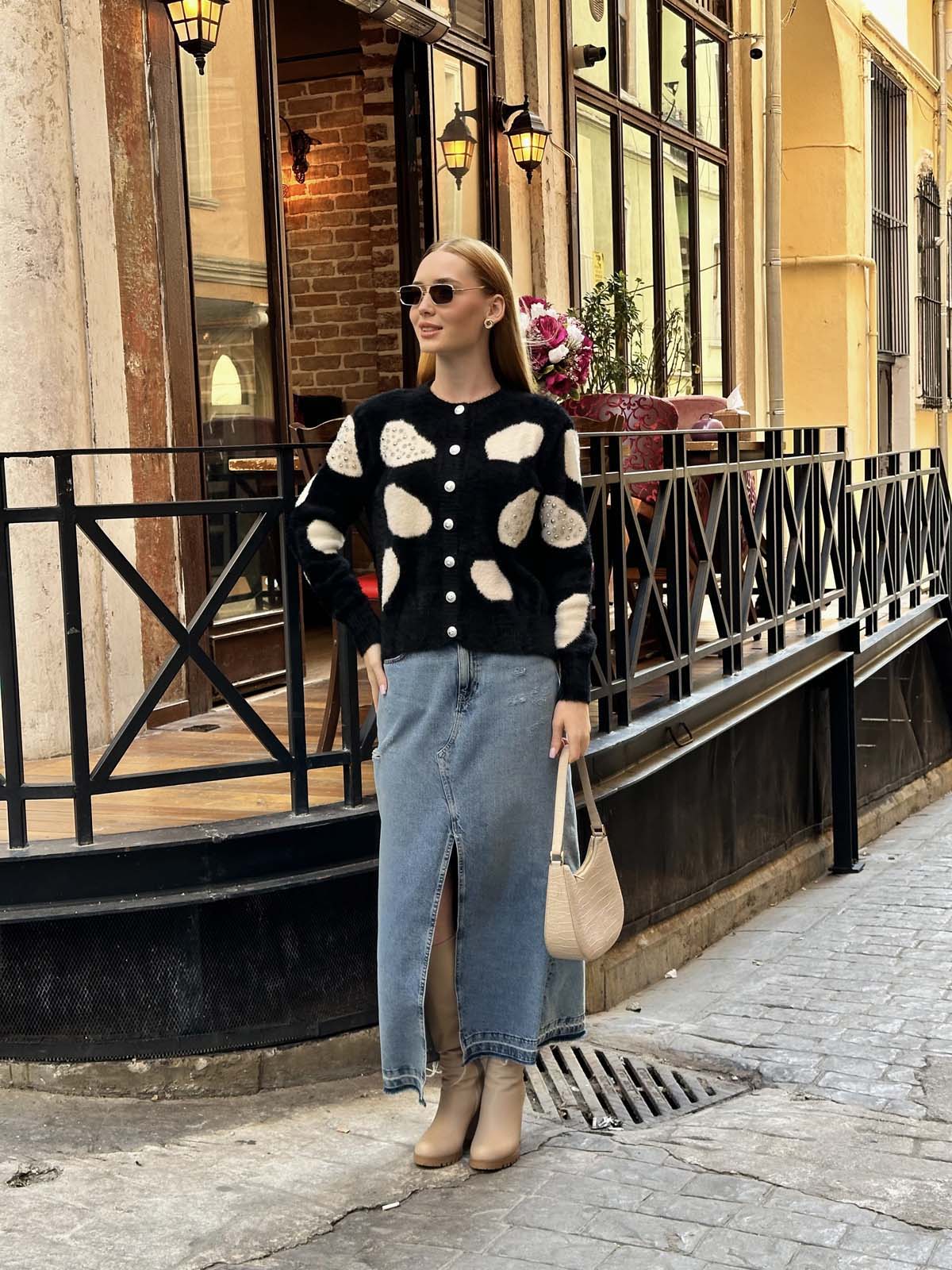 Angora Dalmaçyalı İncili Ceket