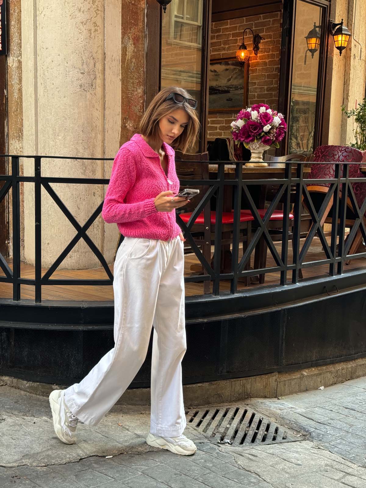 Pamuk Gömlek Yaka Hırka