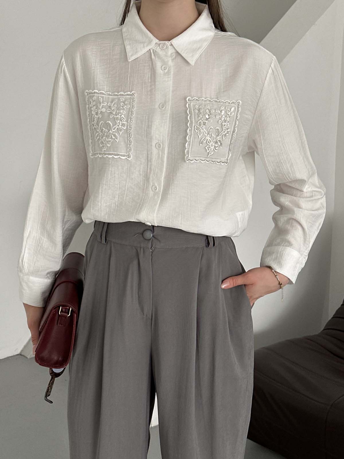 Pileli Cepli  Fermuarlı  Pantolon