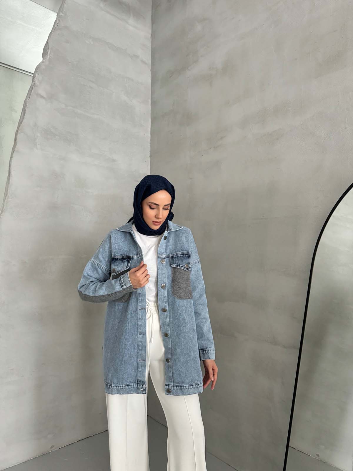 Şardonlu ÖnüKotlu Ceket