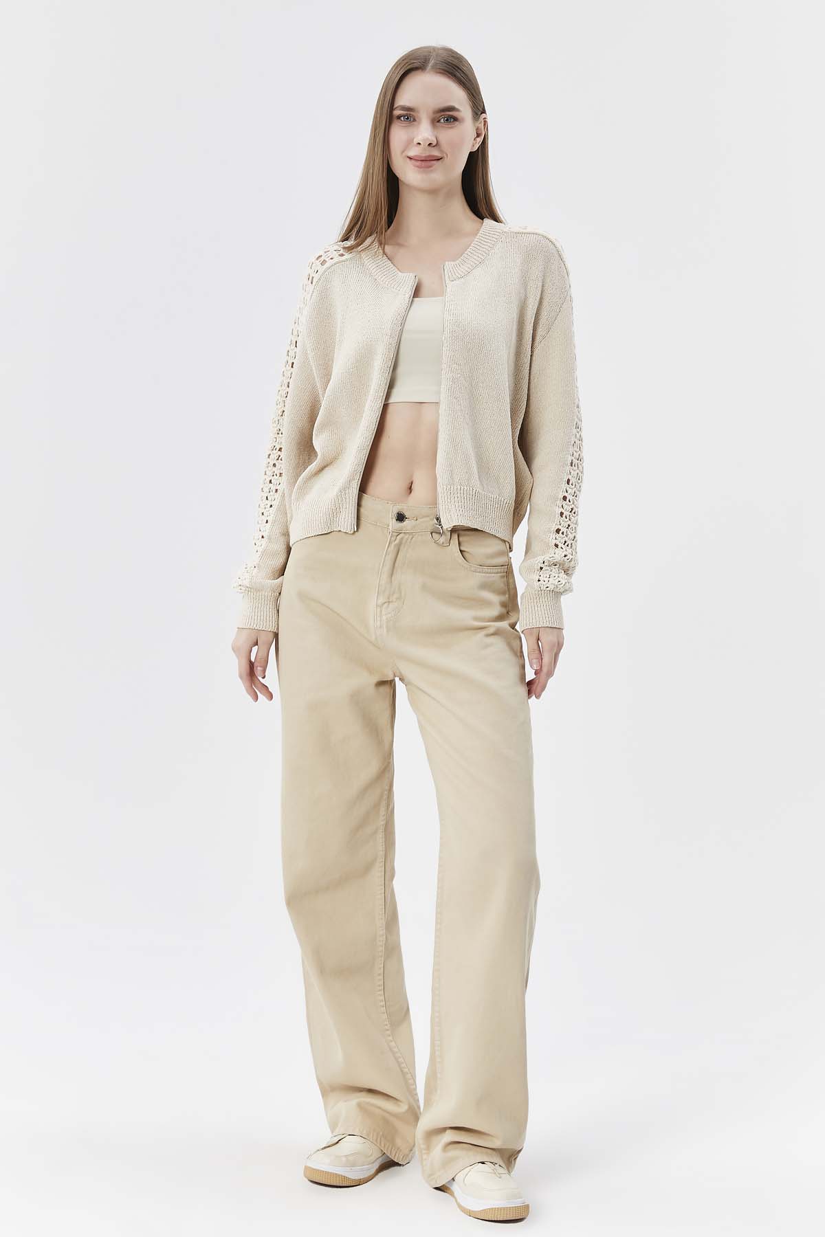 Kolları Delikli İtalyan Kol Hırka