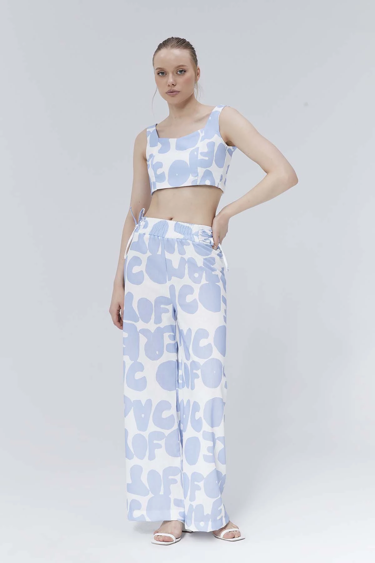 Dijital Baskılı Keten Takım