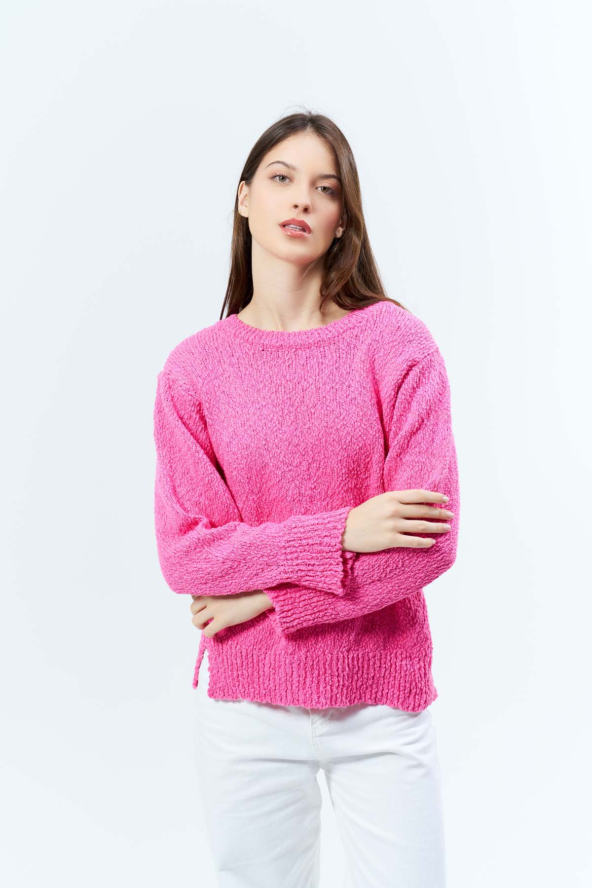 Pamuk Arka Dekolteli Kazak