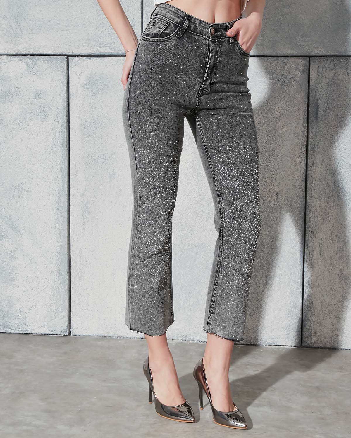 Taşlı Kot Pantolon