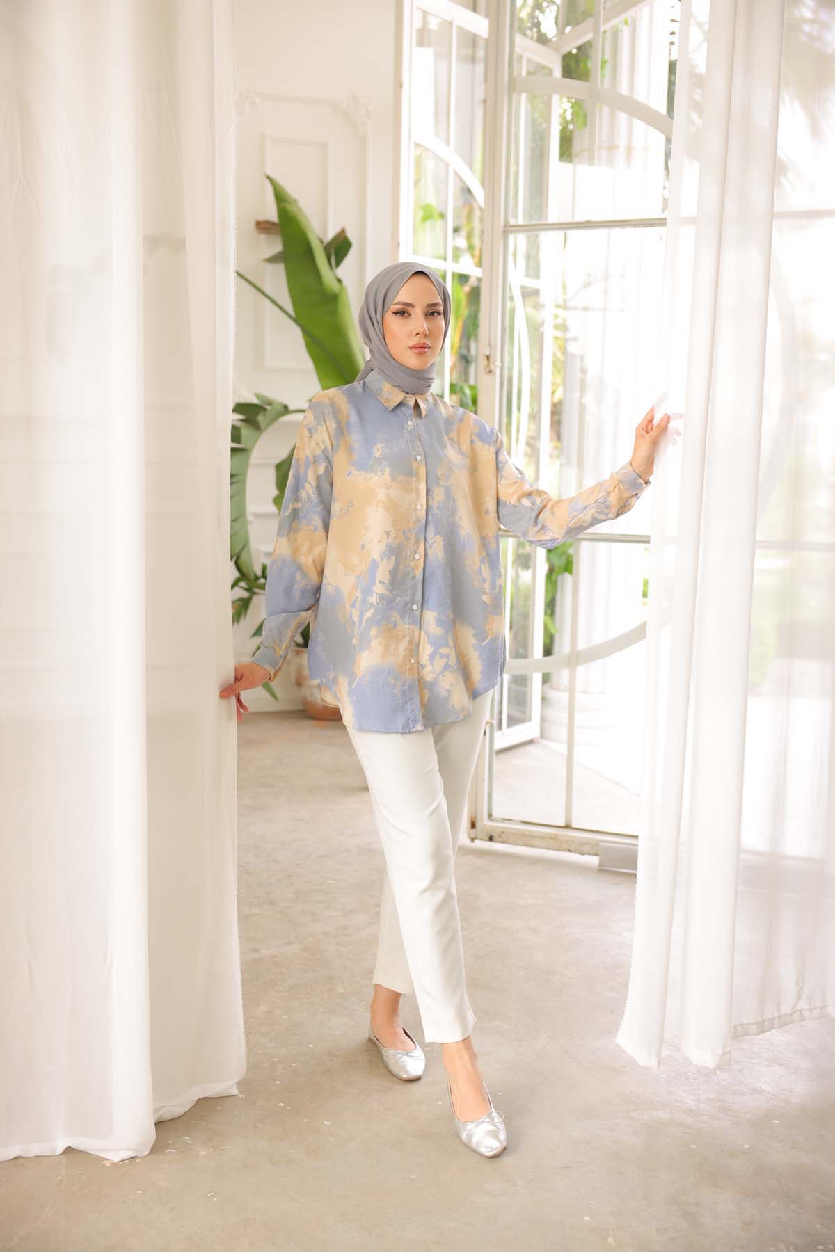 Desenli Cepsiz Gömlek