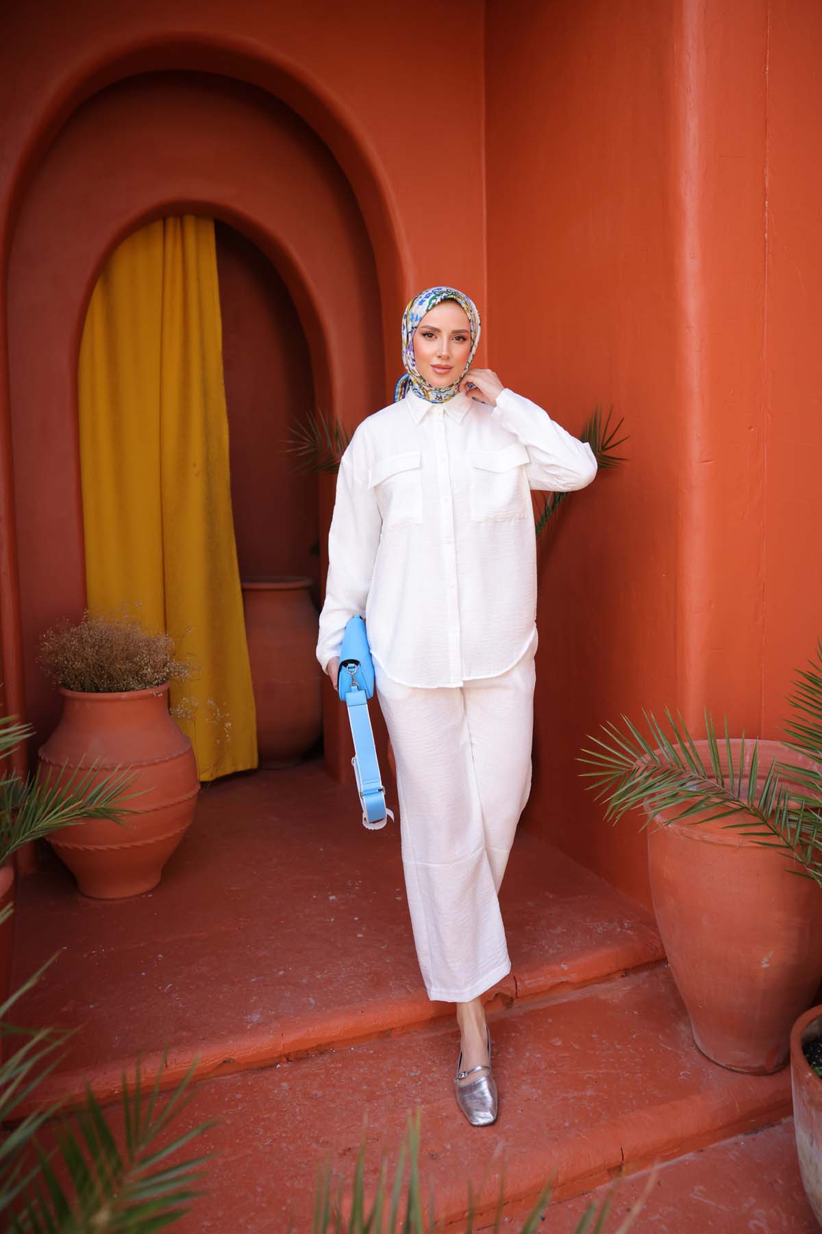 İKİ CEPLİ KETEN TAKIM