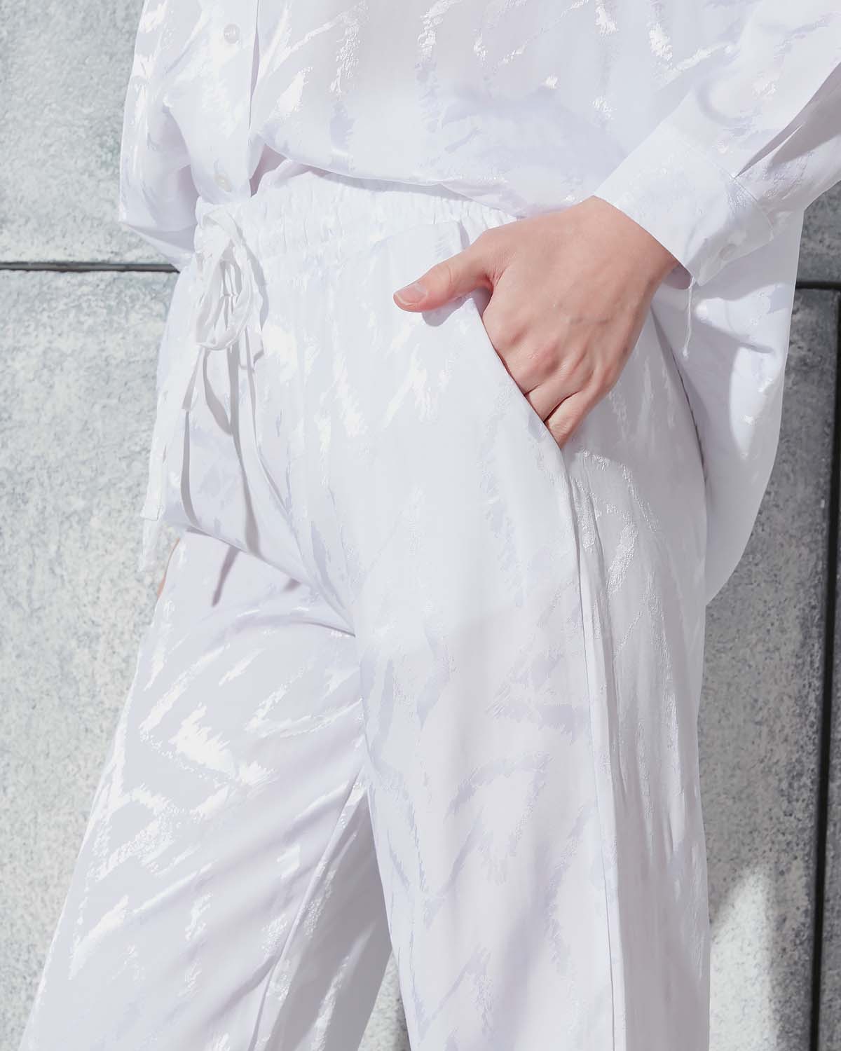 Ekru Jakar Saten Takım