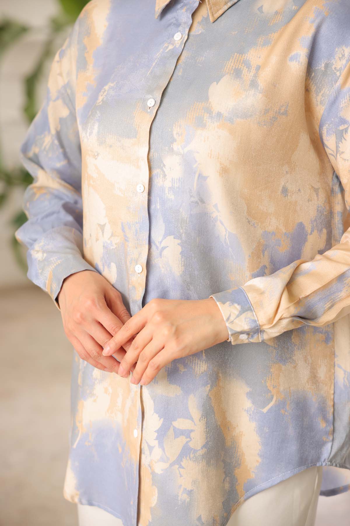 Desenli Cepsiz Gömlek