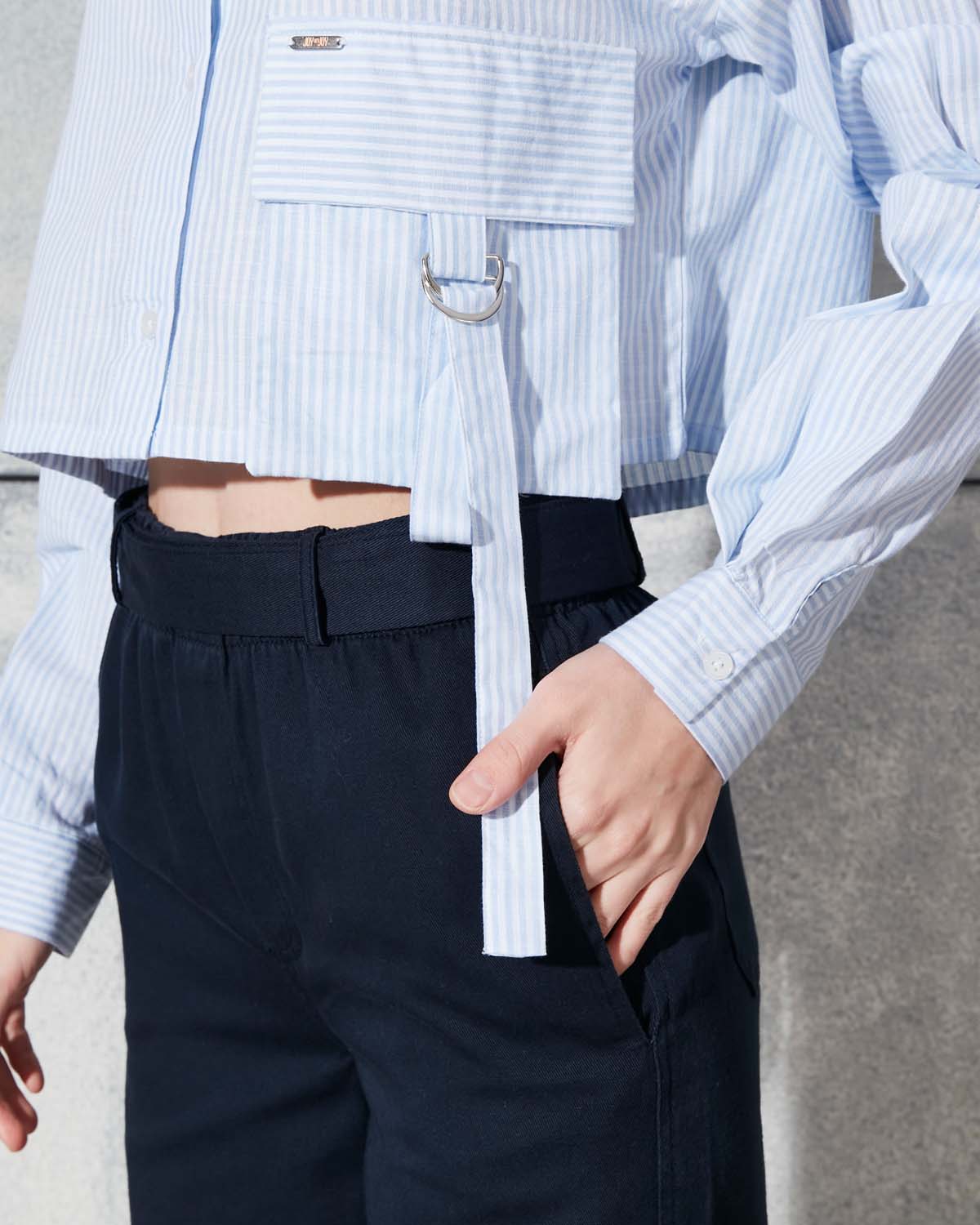 Çizgili Pamuk Gömlek