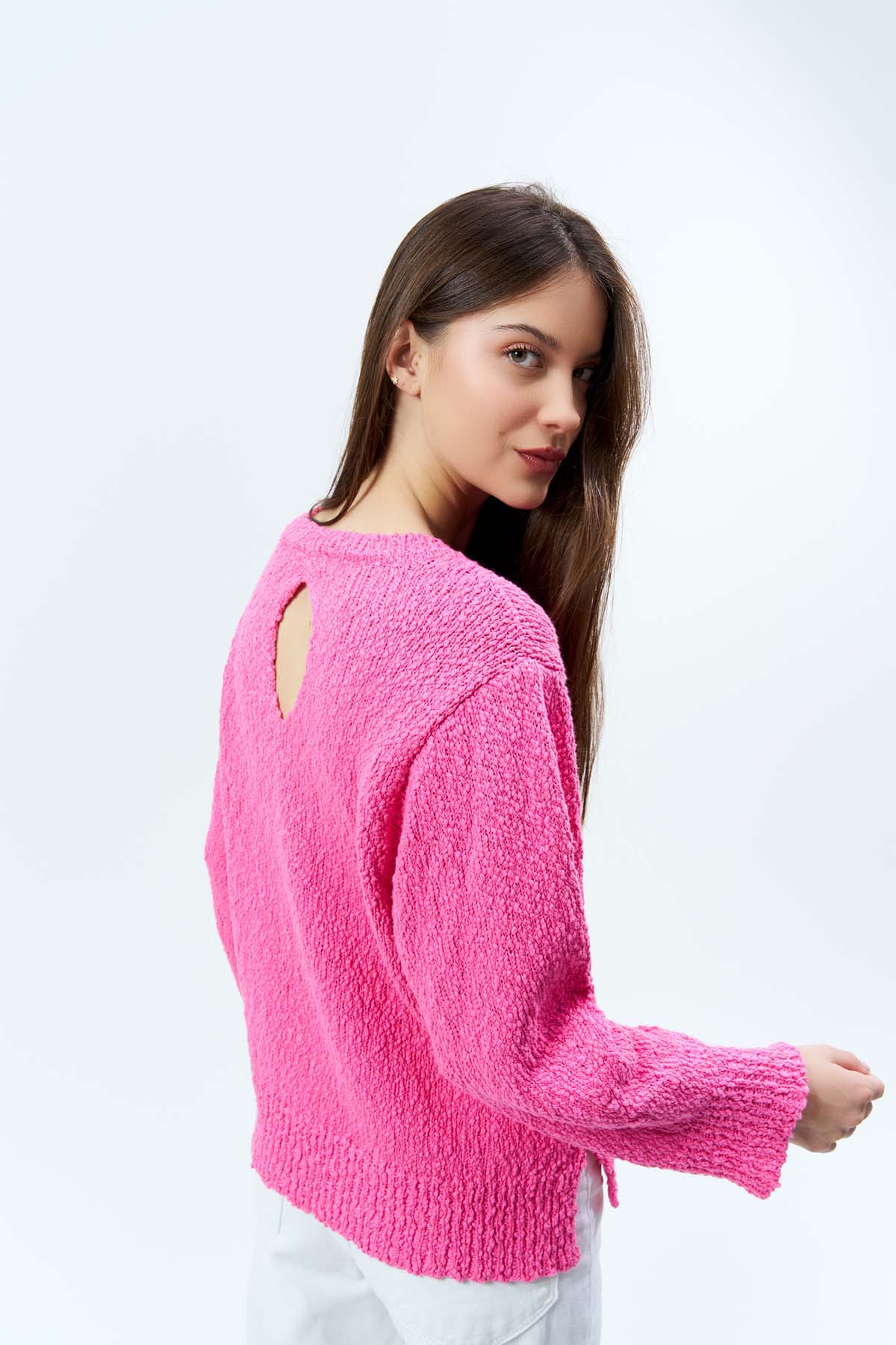 Pamuk Arka Dekolteli Kazak