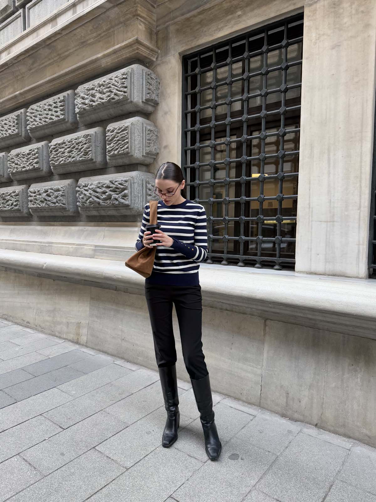 Korspan Çizgili  Simit Yaka  Basic  Kazak