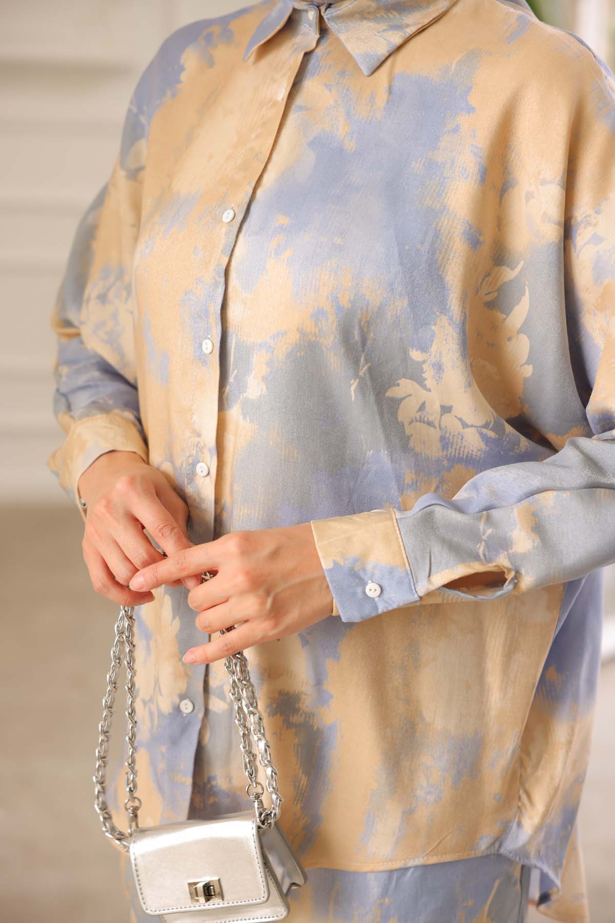 Desenli Cepsiz Gömlek