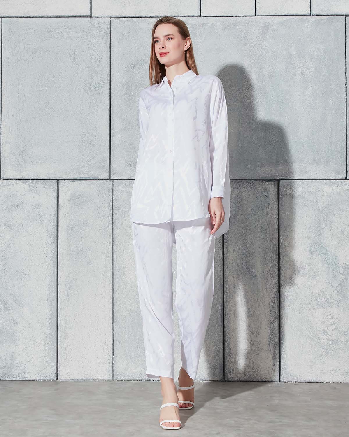 Ekru Jakar Saten Takım