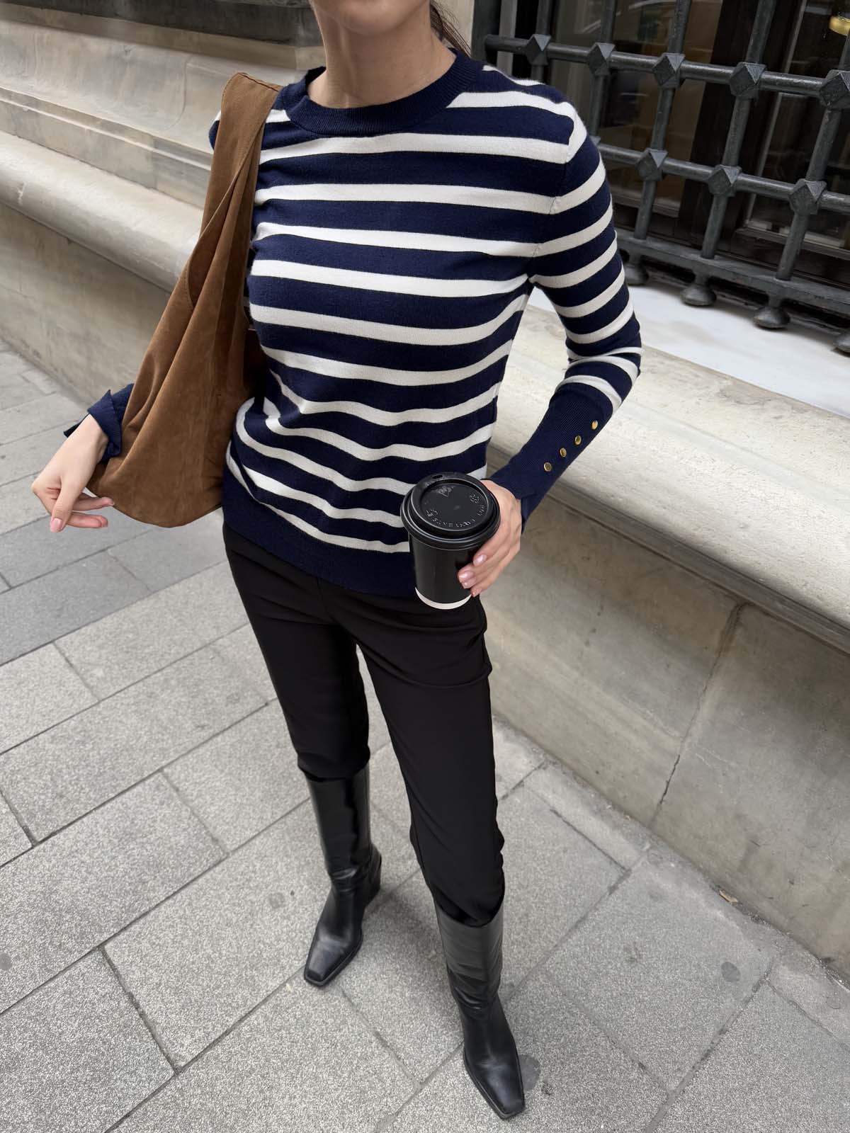 Korspan Çizgili  Simit Yaka  Basic  Kazak