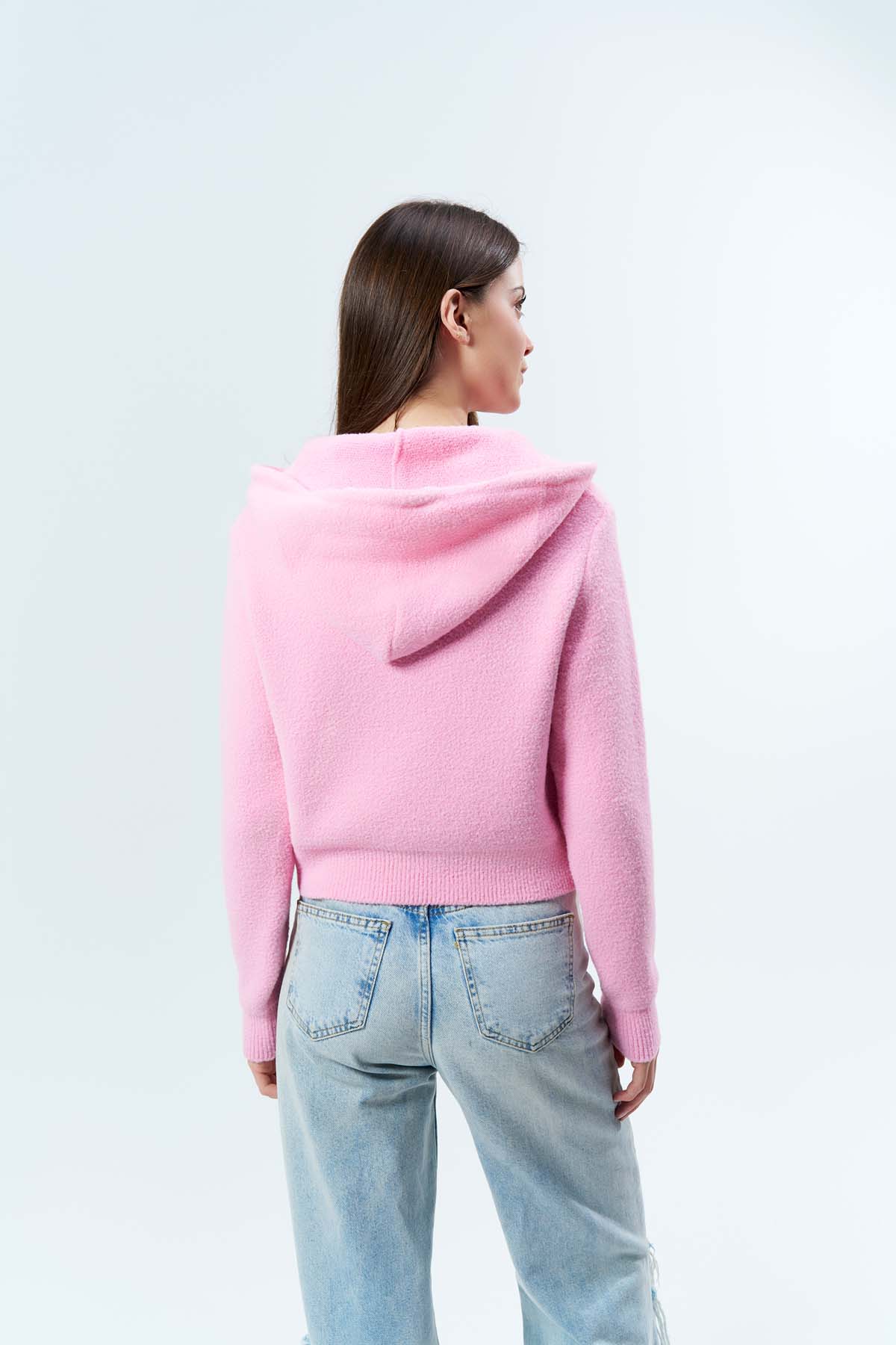 Angora Kapüşonlu Kazak