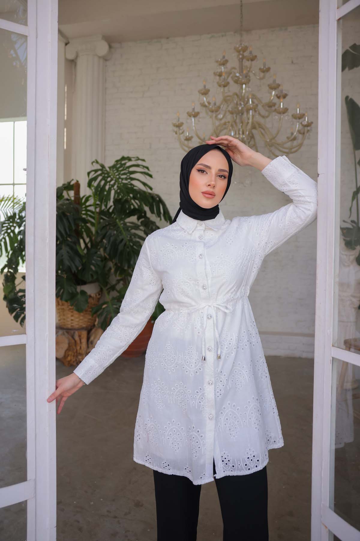 Beli Bağcıklı Tunik