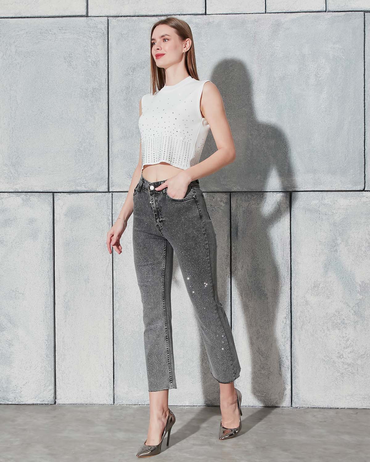 Taşlı Kot Pantolon