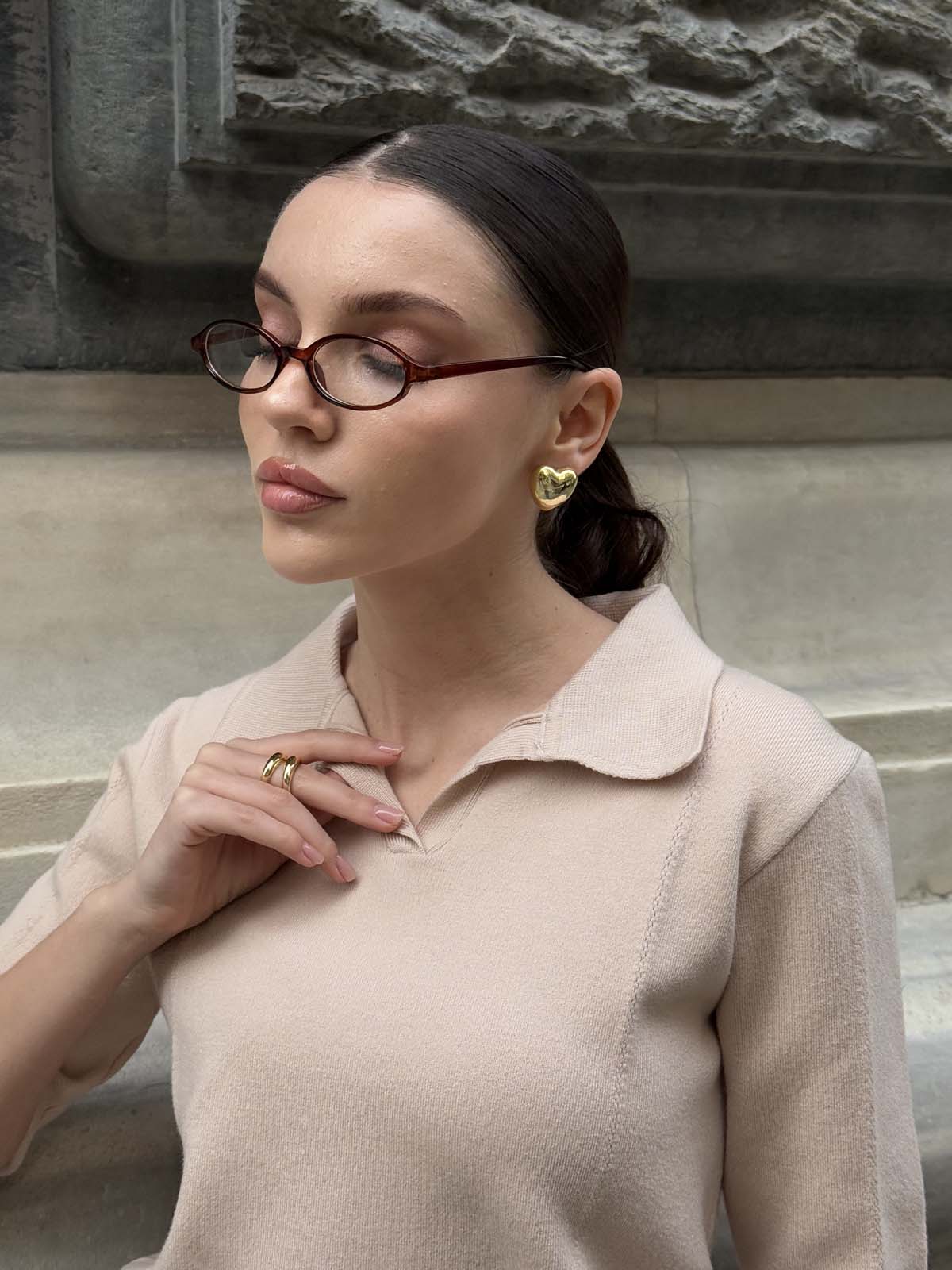 Kısa Kollu Gömlek Yaka Kazak