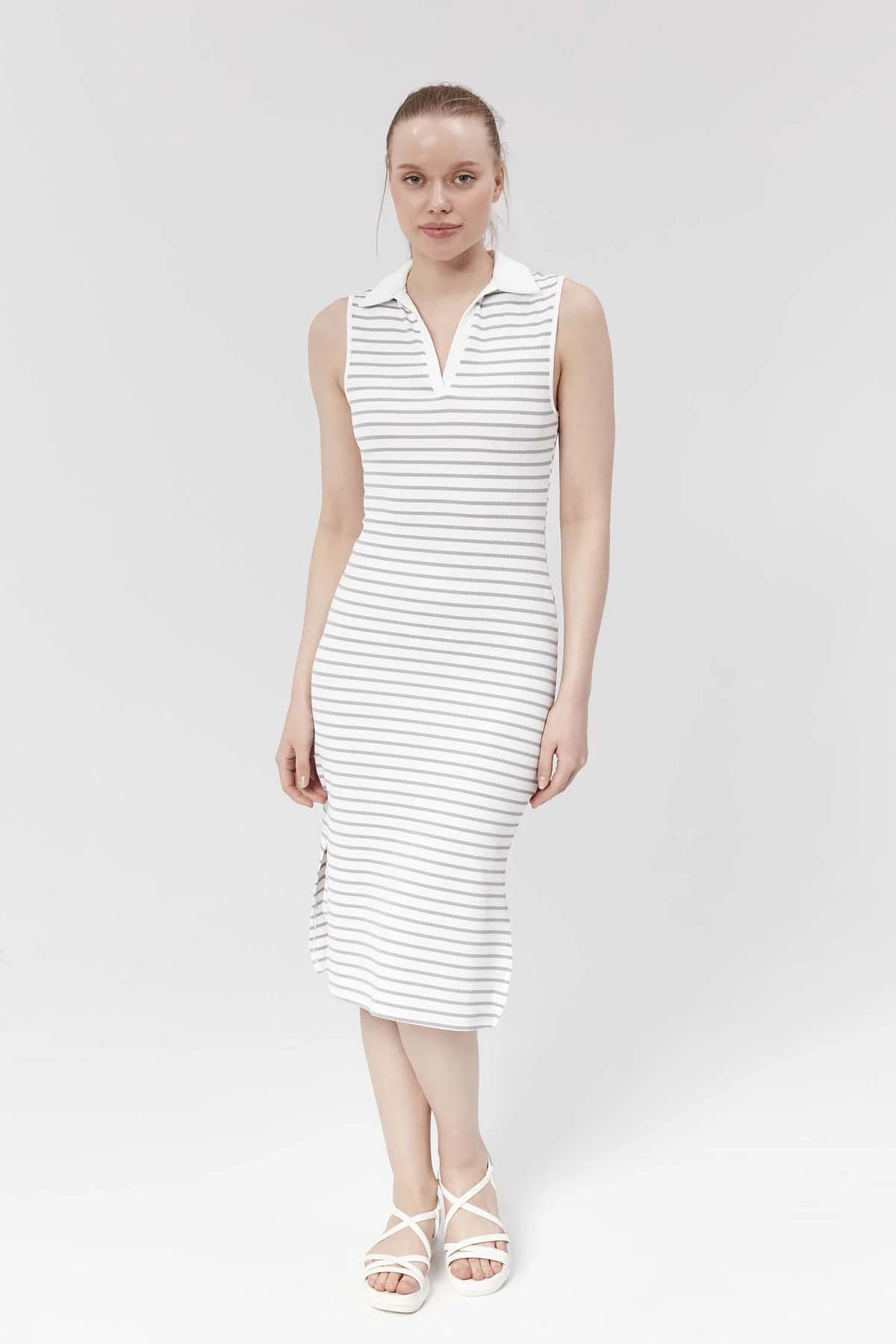 Polo Yakalı Sıfır  Kol Elbise