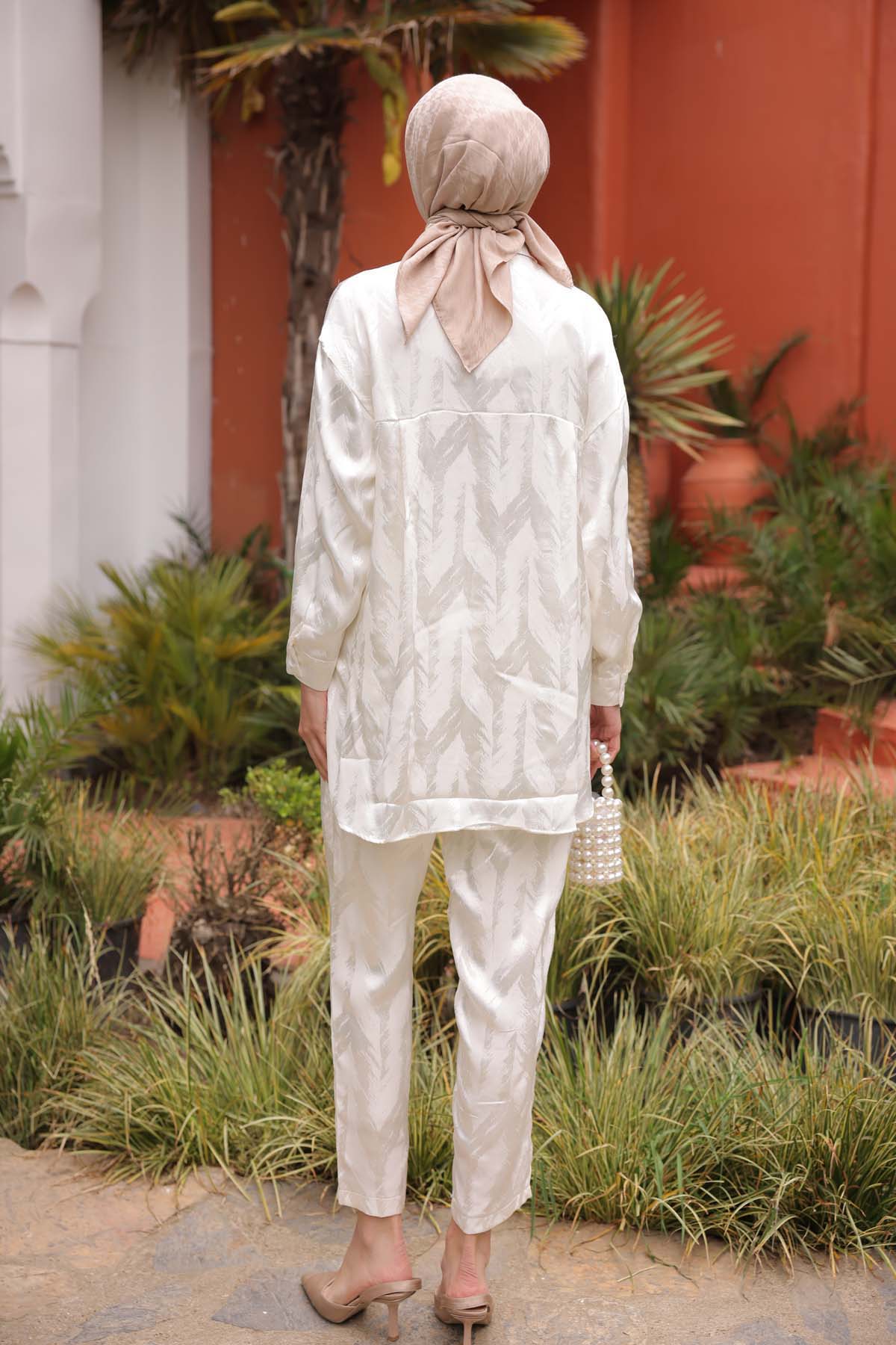 Fırça Desenli Javanez Jakalı  Takım